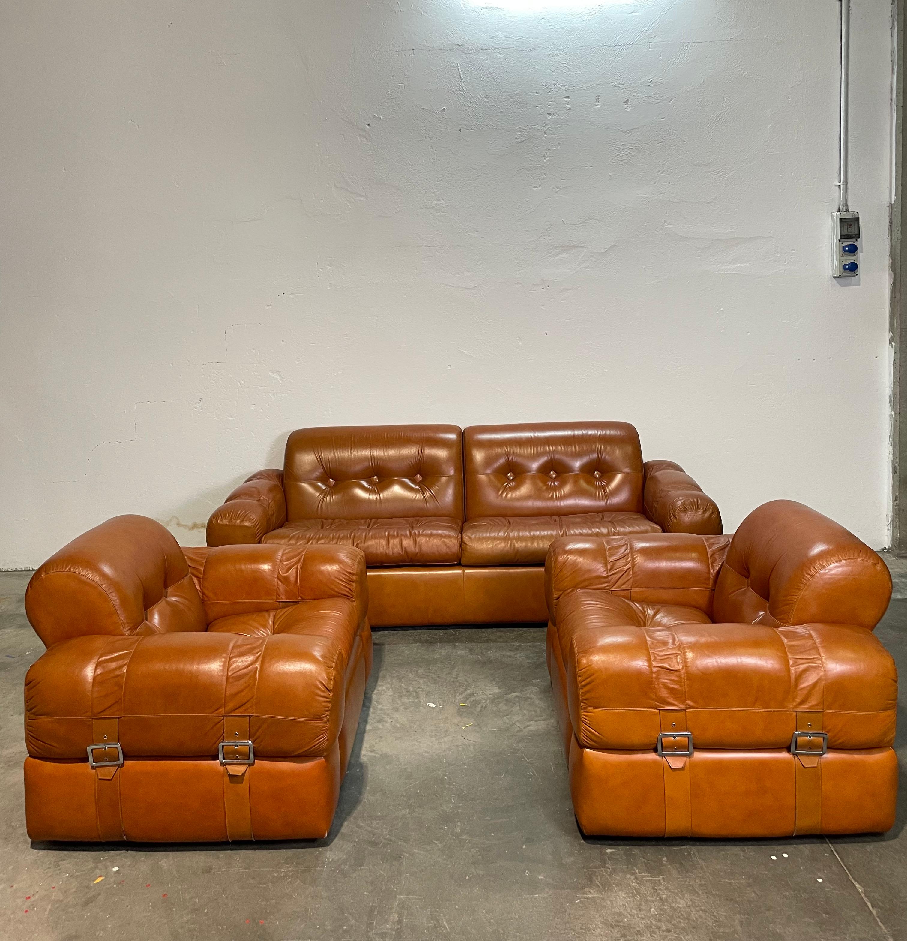 Set poltrone e divano Adriano Piazzesi In Excellent Condition For Sale In Ghedi, IT