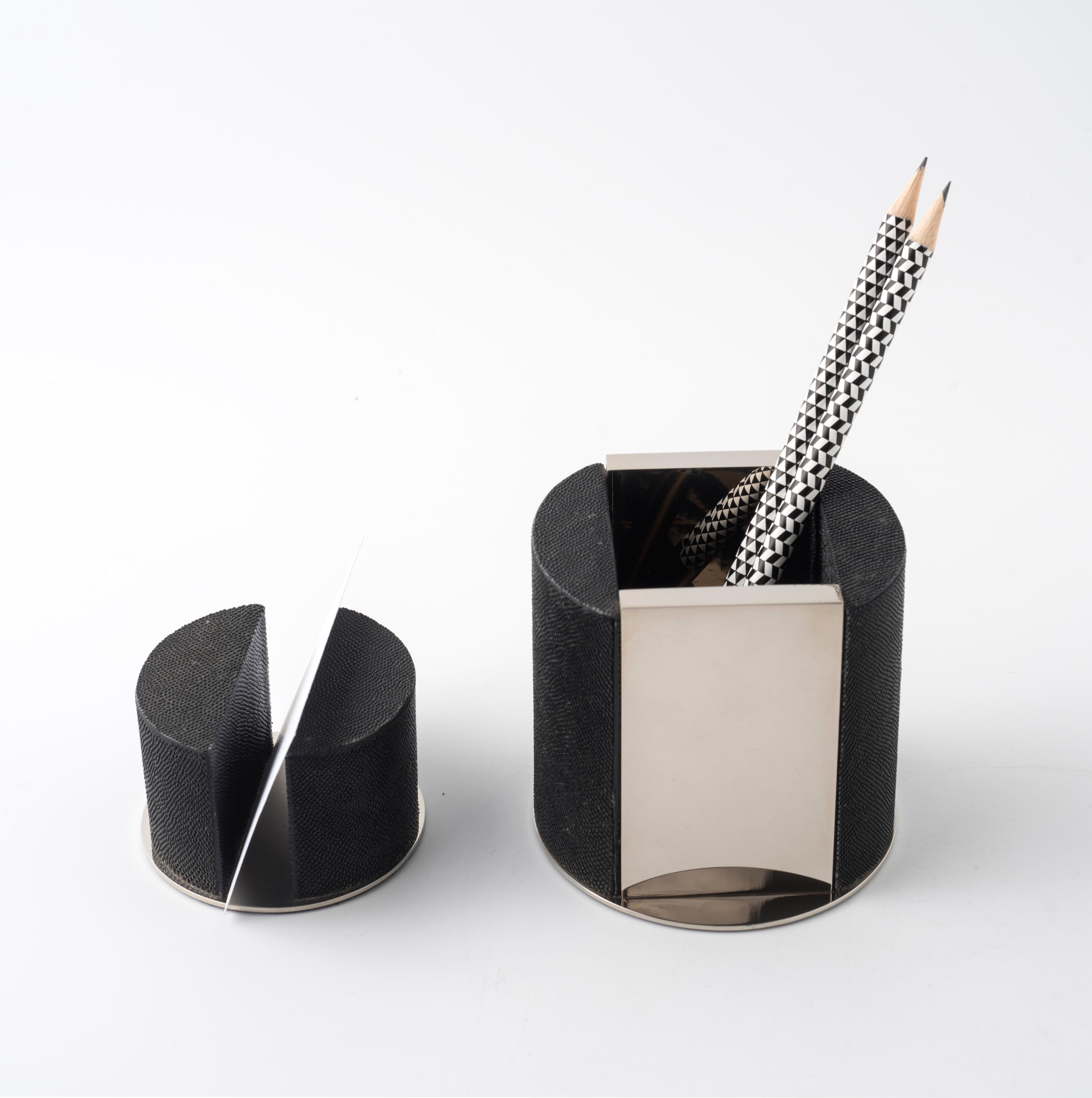 Galucharme Black Desk Set - Handgefertigte Eleganz und Raffinesse im Zustand „Neu“ im Angebot in Spilimbergo, IT