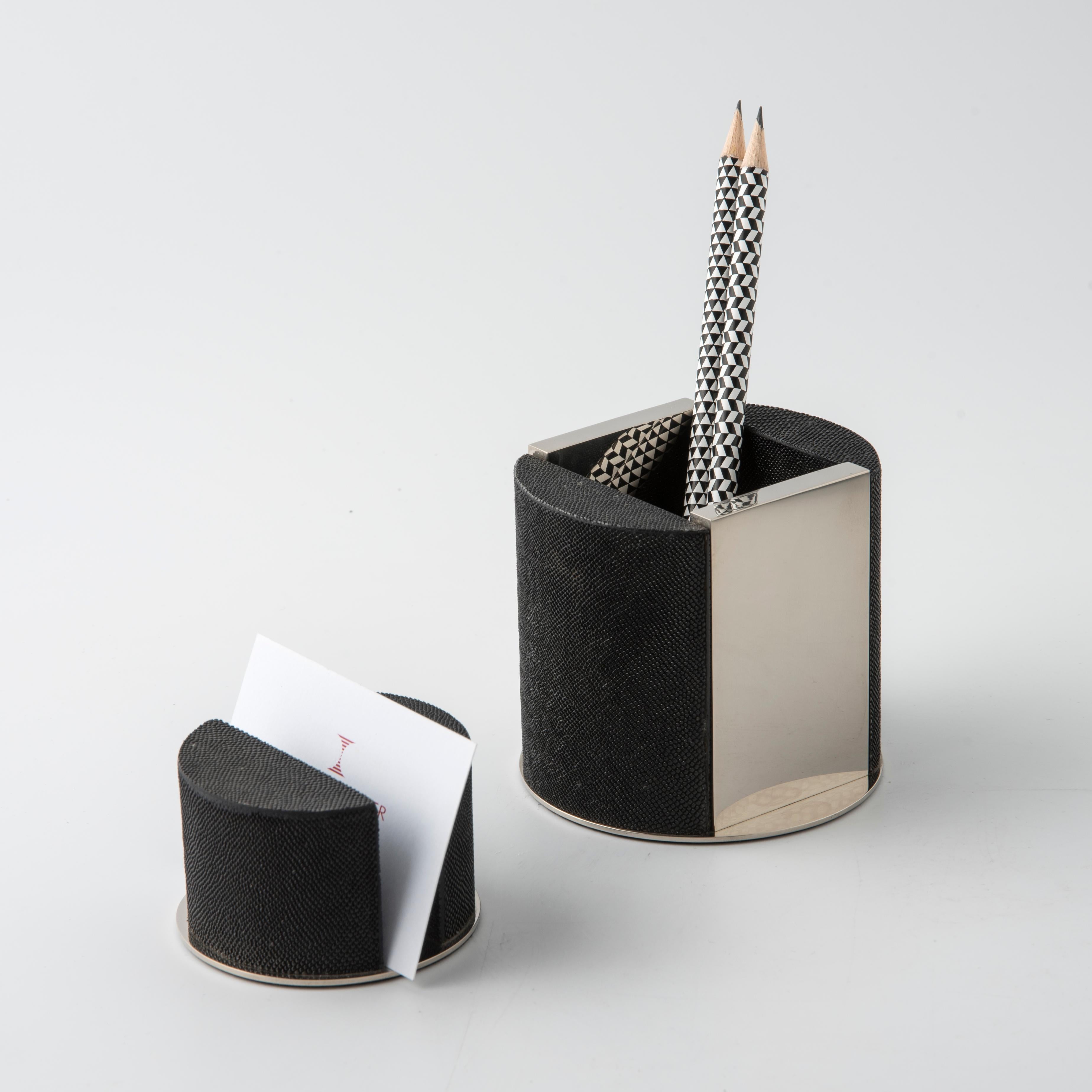 Galucharme Black Desk Set - Handgefertigte Eleganz und Raffinesse (Zeitgenössisch) im Angebot