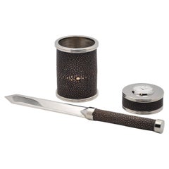 Shagreen Leather Desk Set - Galucharme Collection