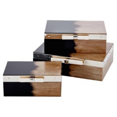 Set Porteño Hand-Painted Wood Boxes by Studio AIREDELSUR