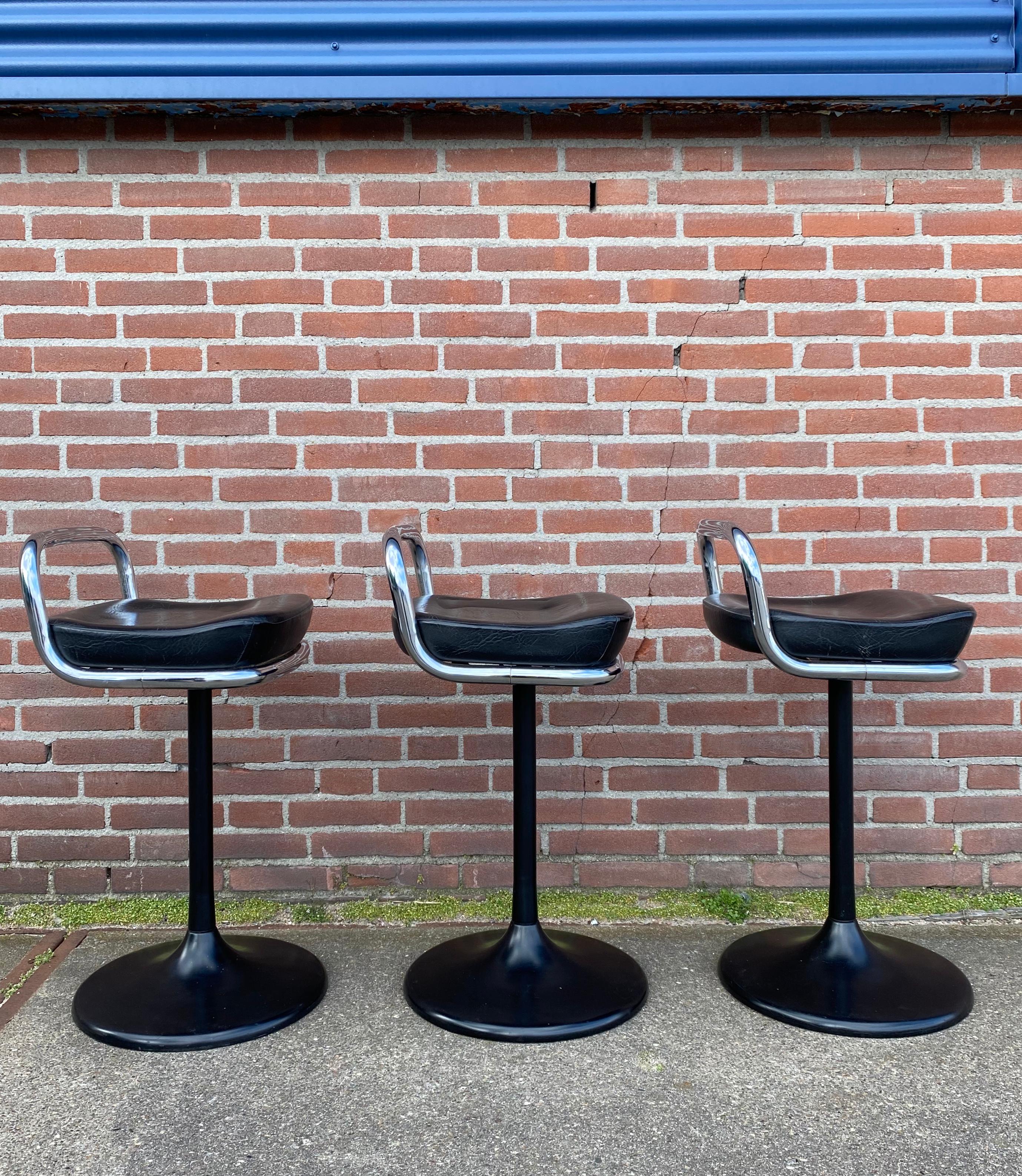 Post-Modern Set of Postmodern Swivel Chairs, Barstools by Lush, 1970s