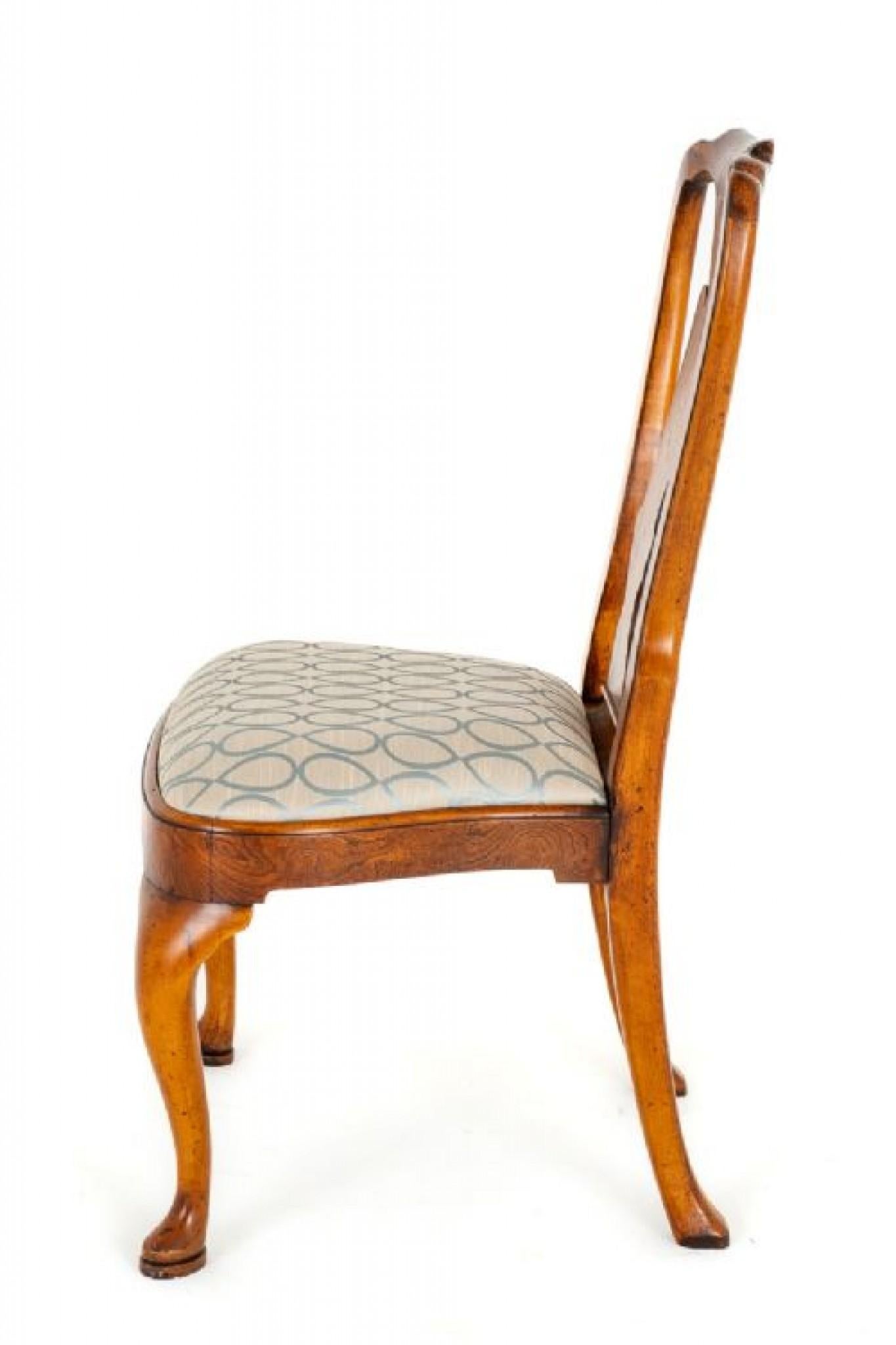 Set Queen Anne Dining Chairs Elm Wood en vente 4