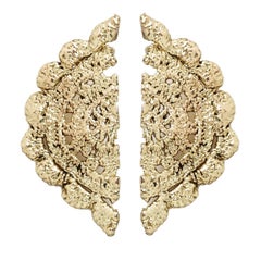 Set Randal Earrings in Lace Crochet, Gold Plated