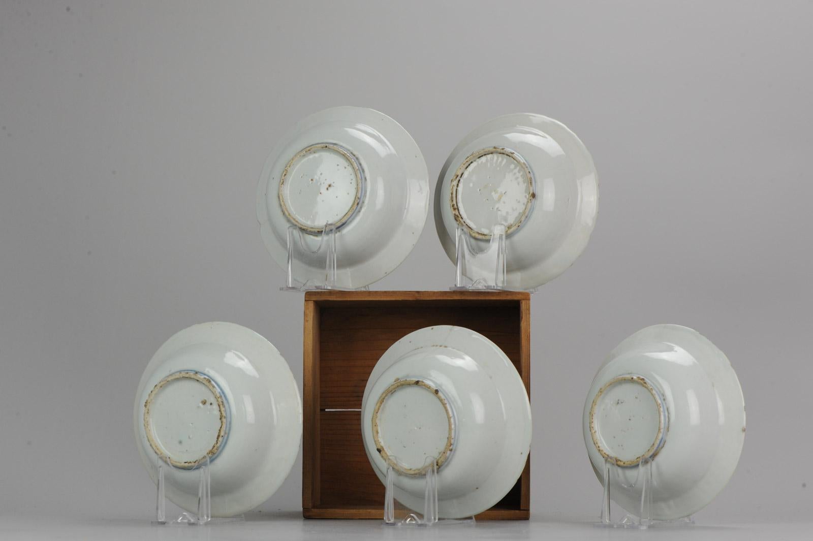Set of Rare Antique Chinese Porcelain Ming/Transitional Klapmuts SHRIMp 4