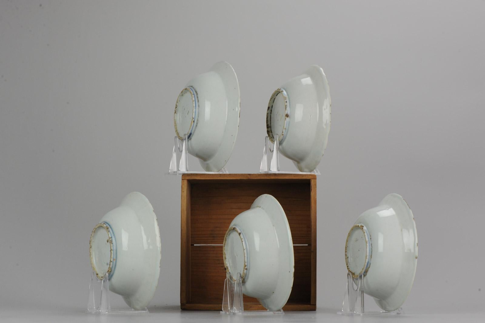 Set of Rare Antique Chinese Porcelain Ming/Transitional Klapmuts SHRIMp 5