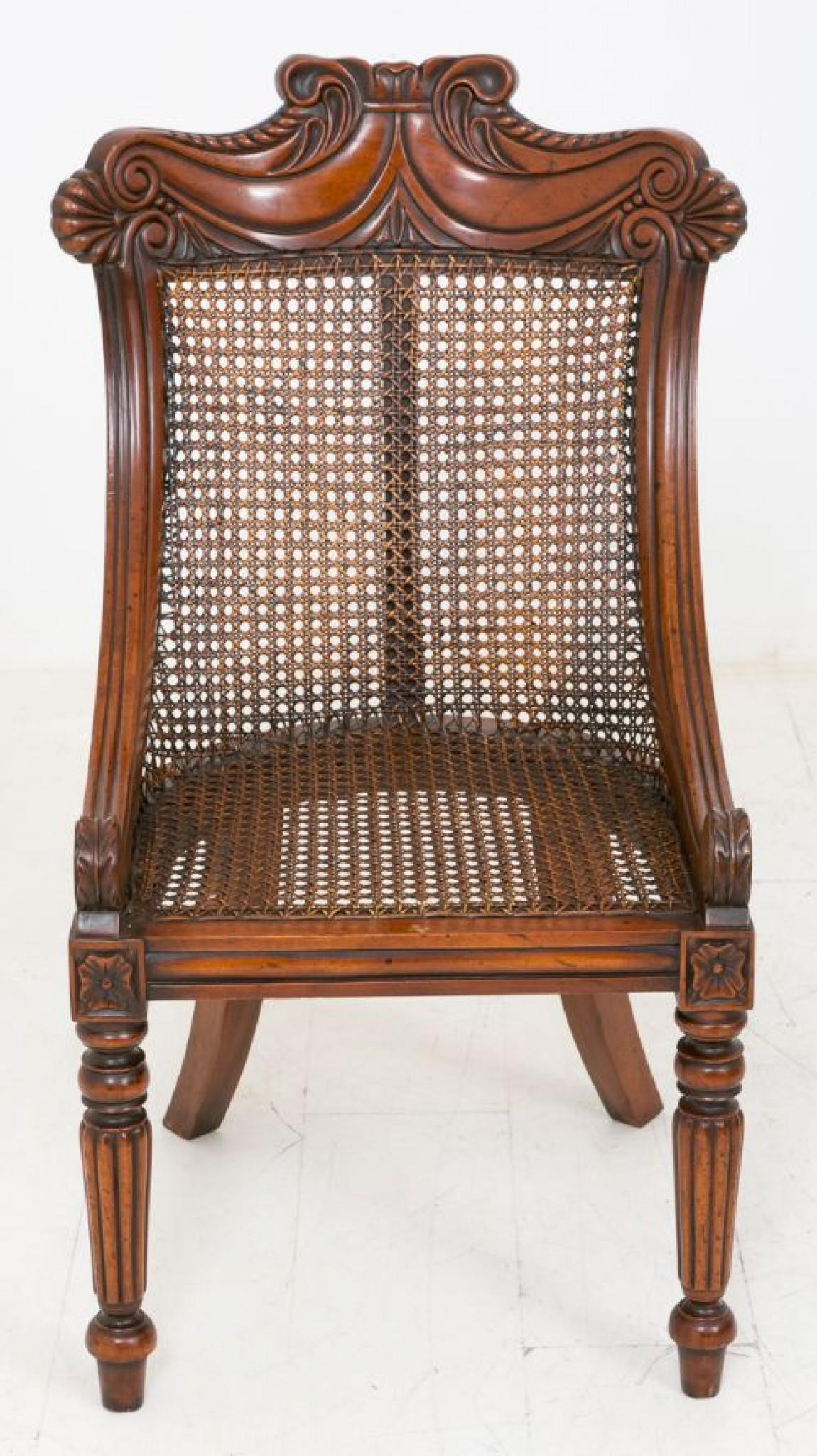 Set Regency Dining Chairs Cane Backs In Good Condition For Sale In Potters Bar, GB