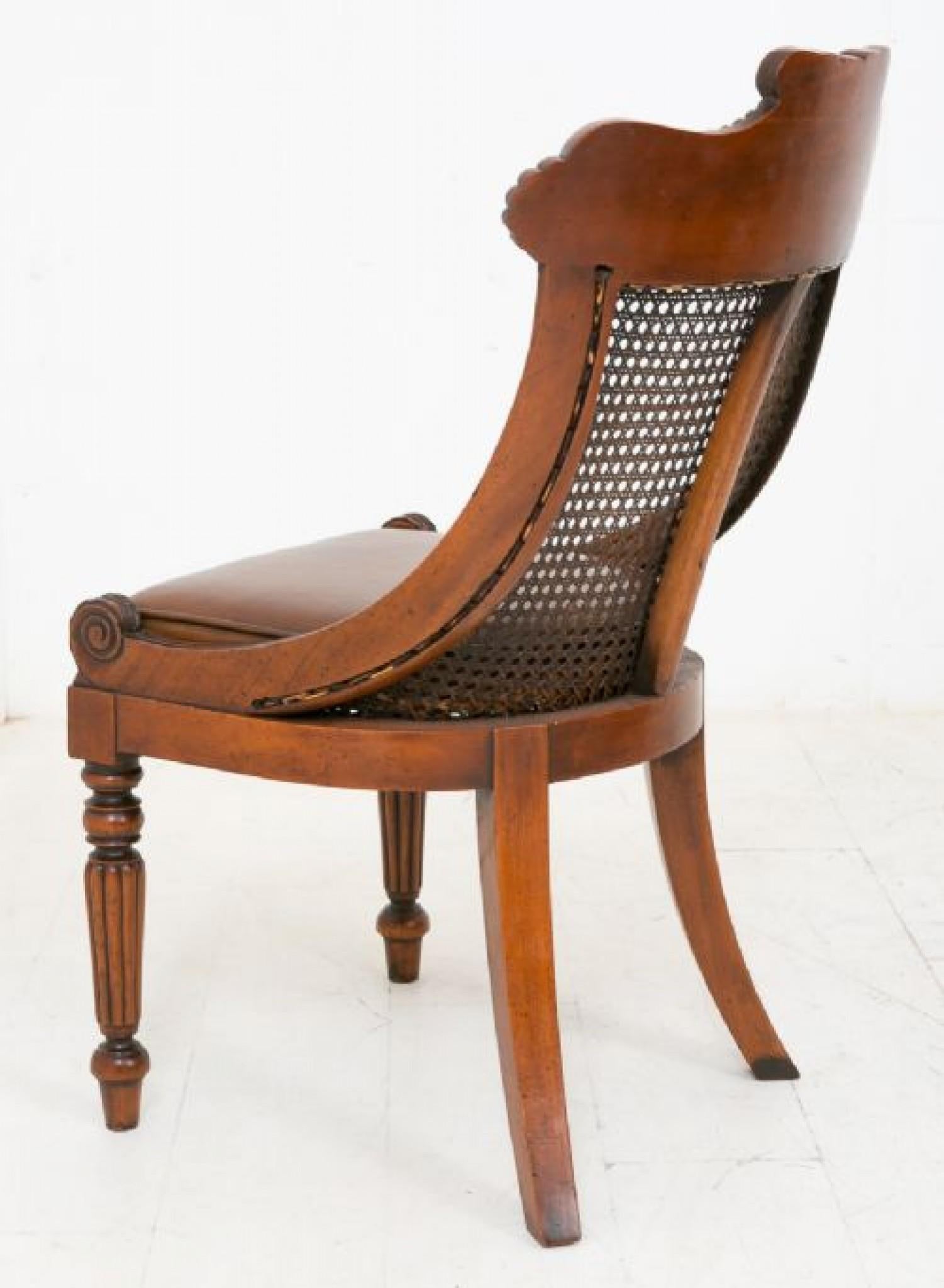Set Regency Dining Chairs Cane Backs en vente 4