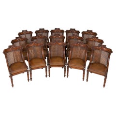 Set Regency Dining Chairs Cane Backs