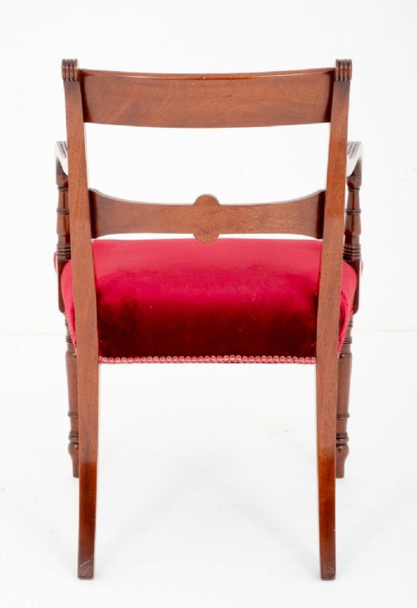 Set Regency Dining Chairs Mahogany Antique en vente 5