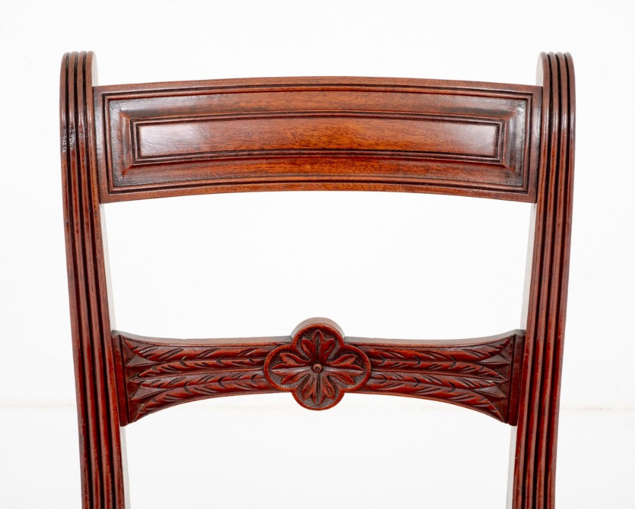 Set Regency Dining Chairs Mahogany Antique en vente 6