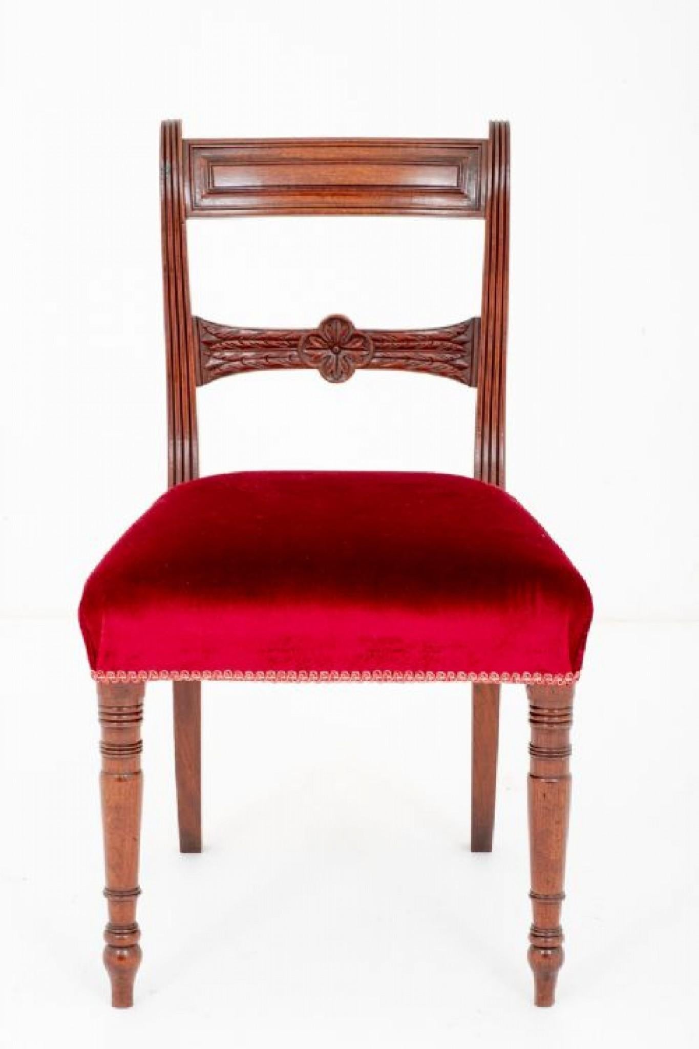 Set Regency Dining Chairs Mahogany Antique For Sale 8