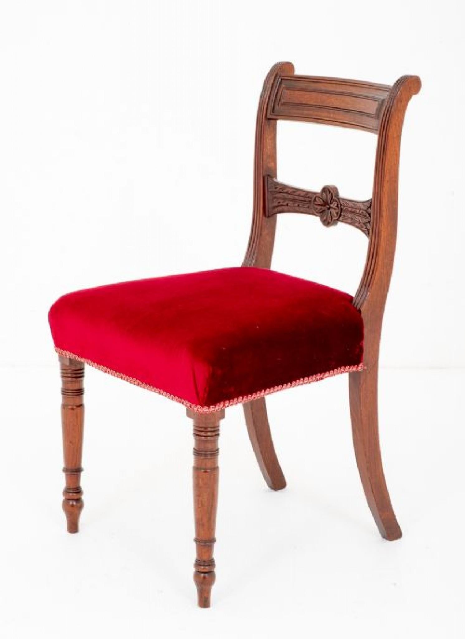 Set Regency Dining Chairs Mahogany Antique en vente 8