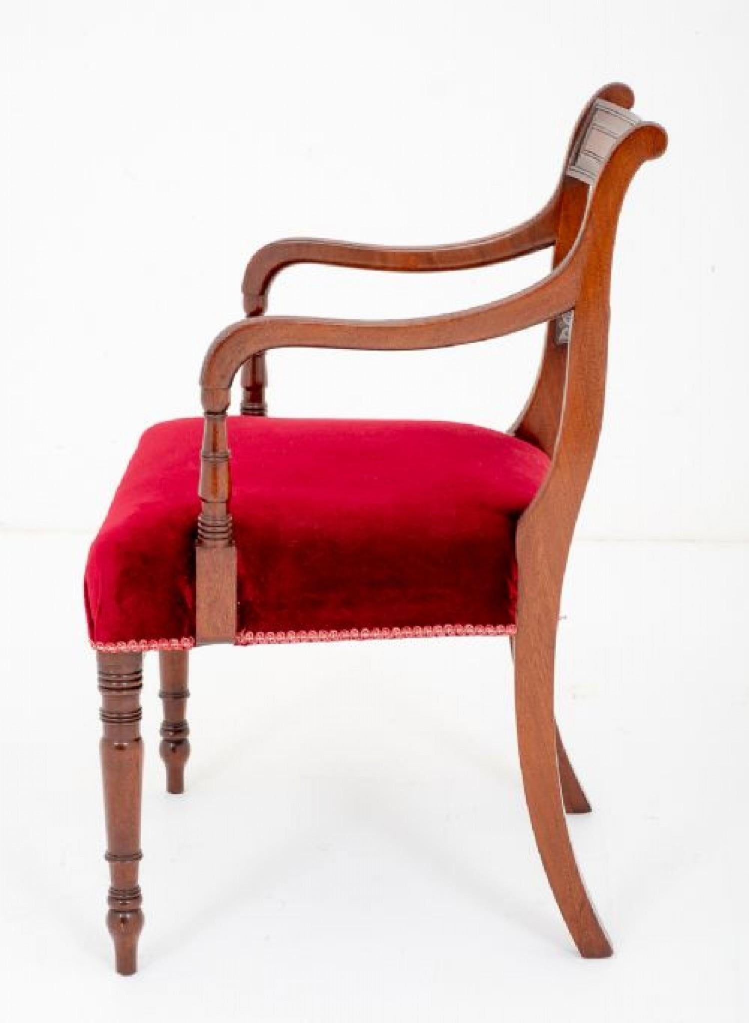 Set Regency Dining Chairs Mahogany Antique Bon état - En vente à Potters Bar, GB