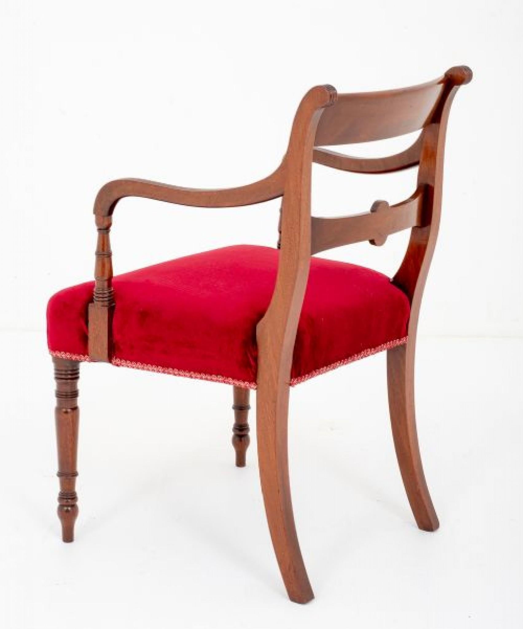 Set Regency Dining Chairs Mahogany Antique For Sale 5