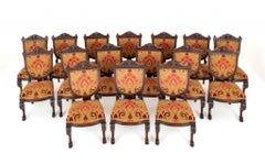 Set Renaissance Dining Chairs 16 Carved Diners