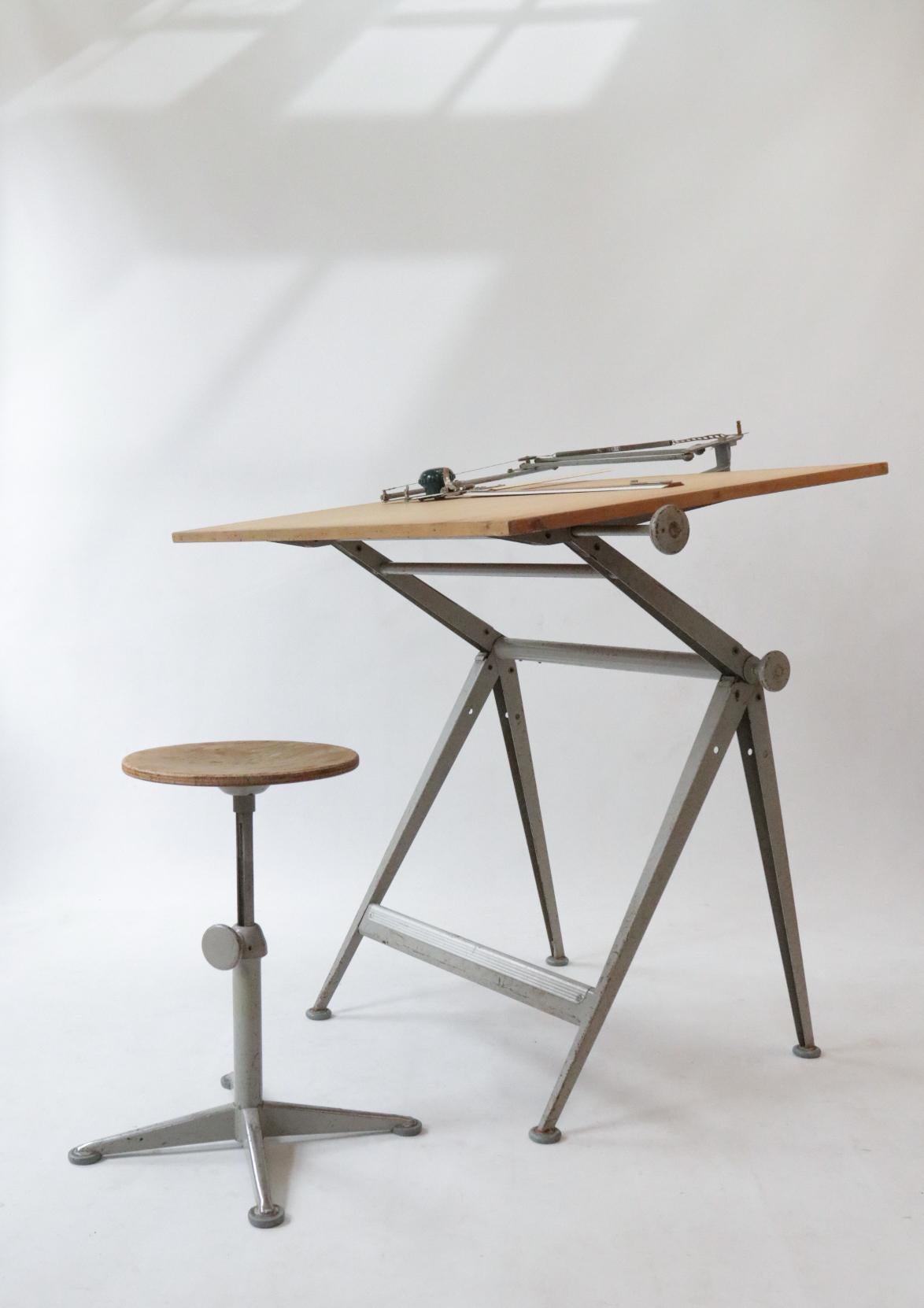 Dutch Set Reply Architect Drafting Table Friso Kramer, Wim Rietveld Ahrend de Cirkel