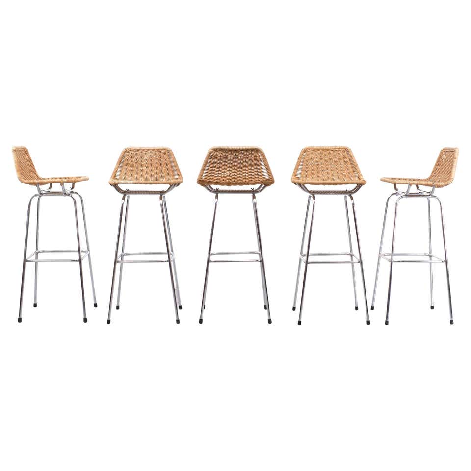 Set of Four Seasons Bar Stools by Mies van der Rohe by Gratz at 1stDibs ...