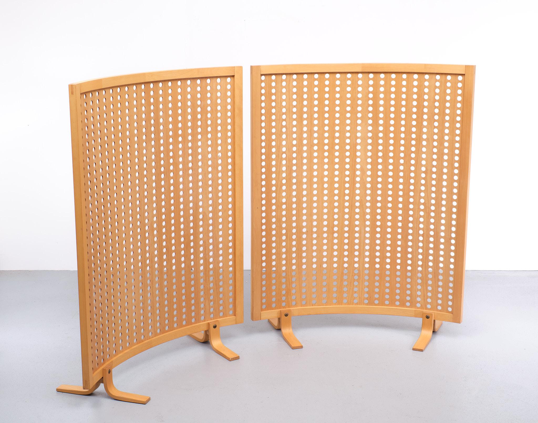 Set Room Dividers Beech Wood, Scandinavian, 1970s 8