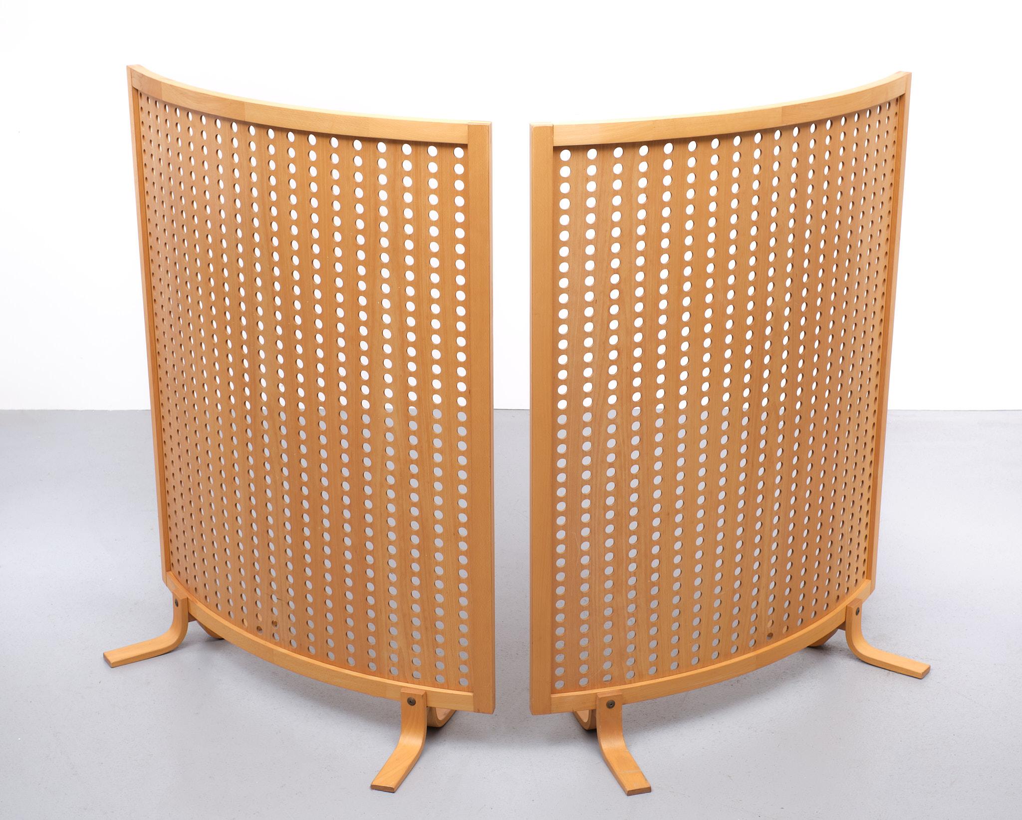 Set Room Dividers Beech Wood, Scandinavian, 1970s 10