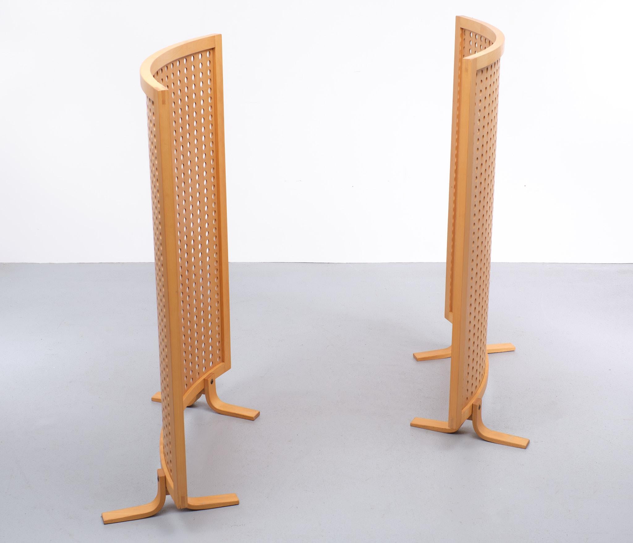 Mid-Century Modern Set Room Dividers Beech Wood, Scandinavian, 1970s