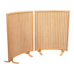 Ensemble de séparation de pièces en bois de hêtre, scandinave, 1970