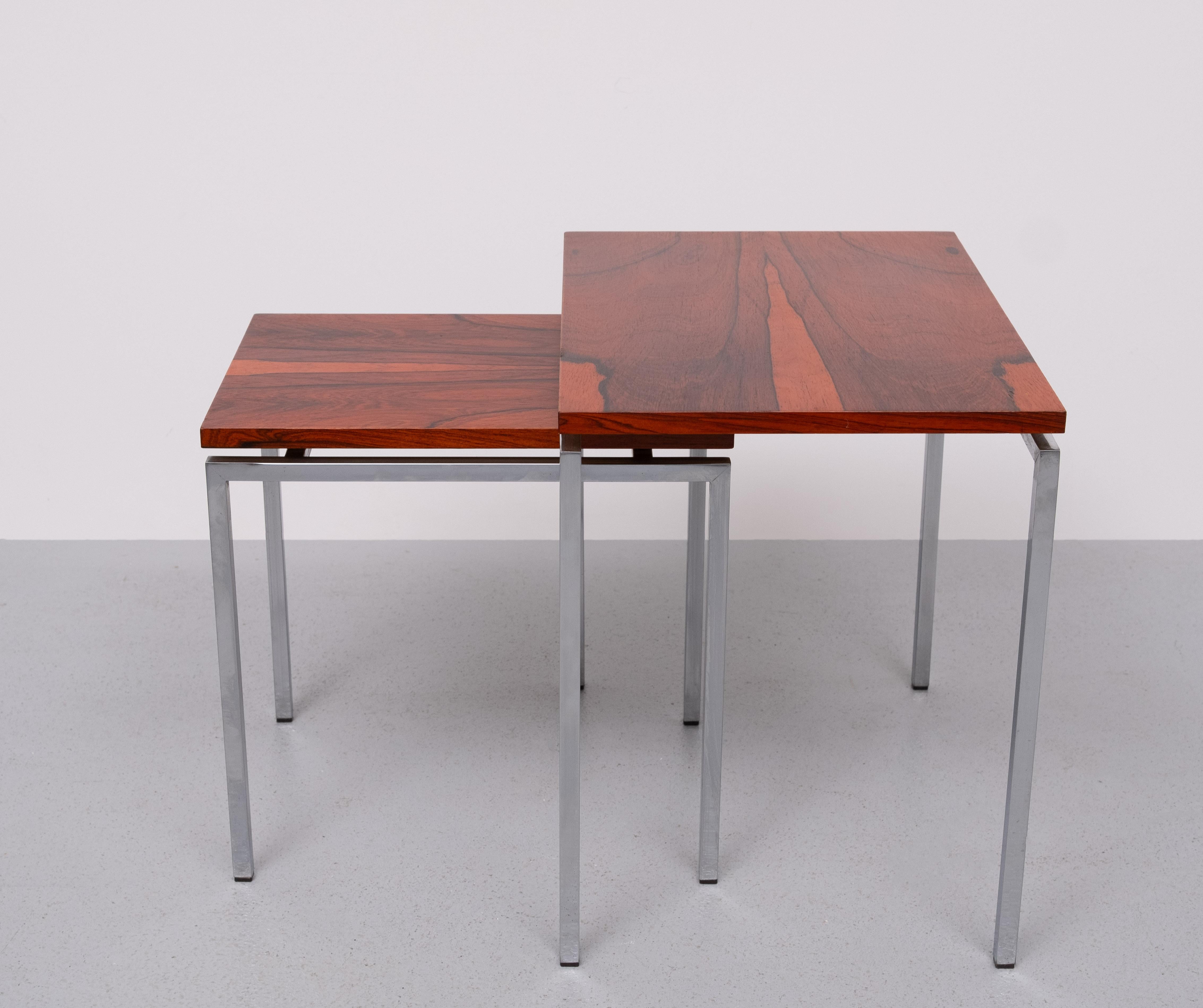 set Rose wood side tables 1970s For Sale 3