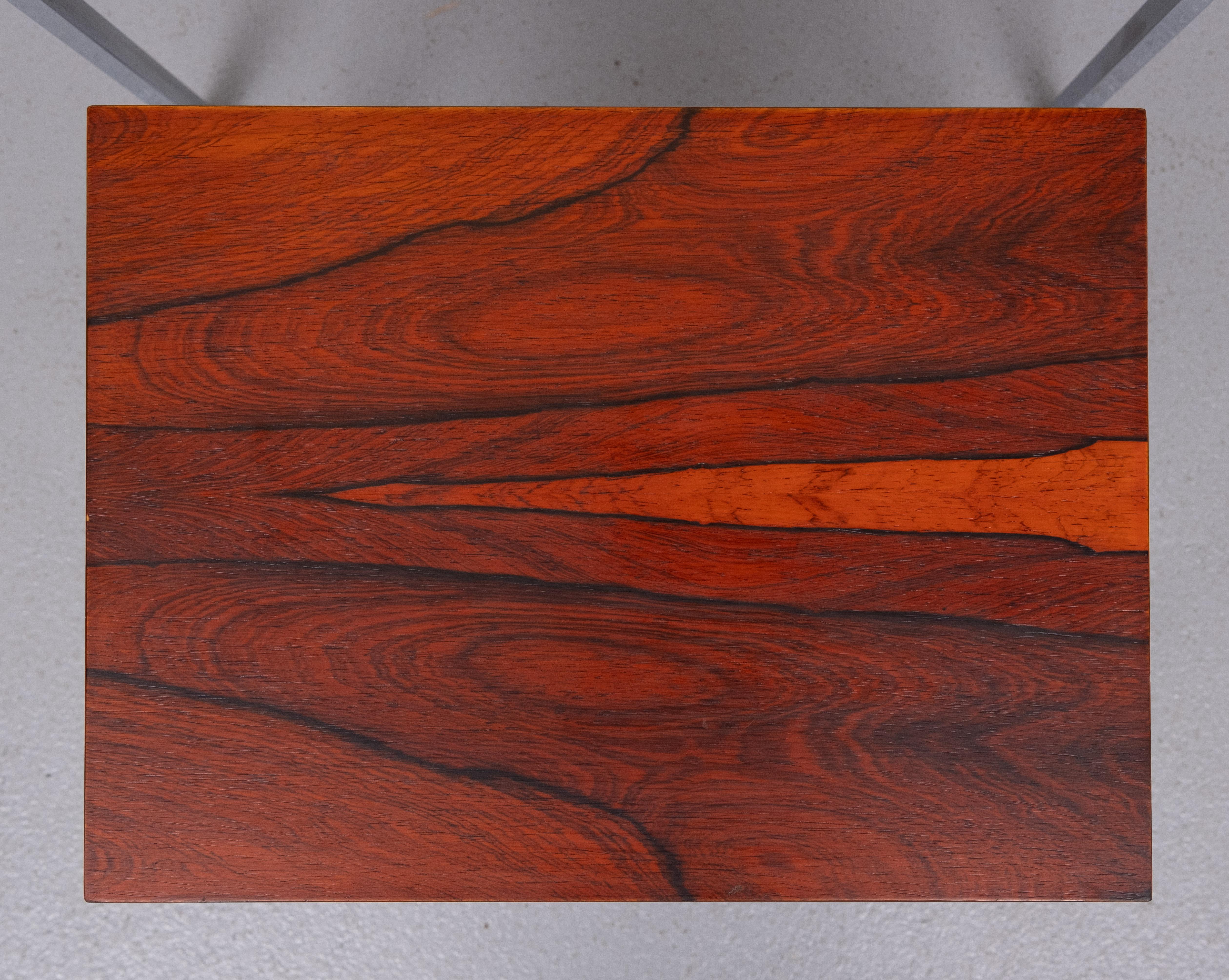 set Rose wood side tables 1970s For Sale 5