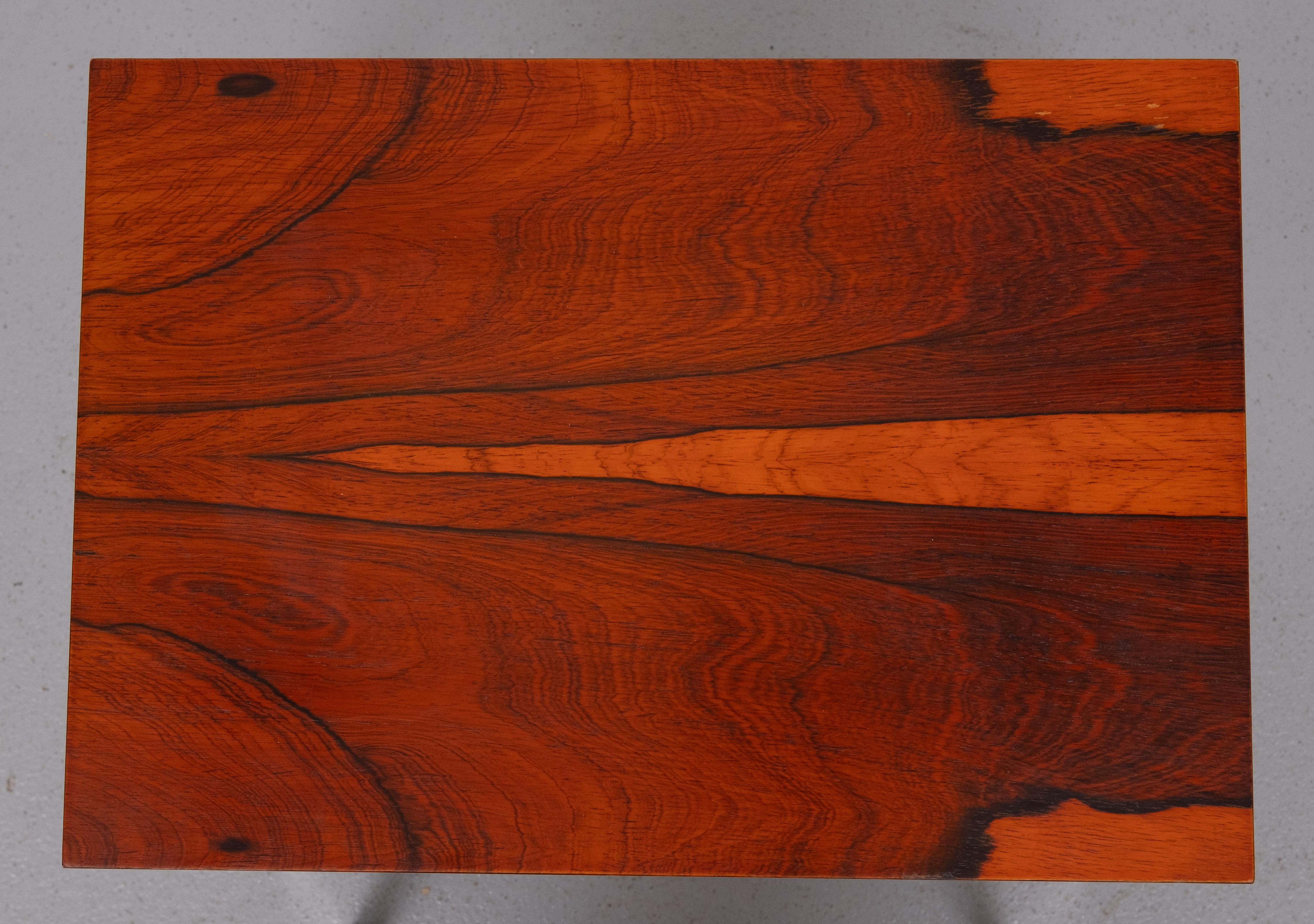set Rose wood side tables 1970s For Sale 2