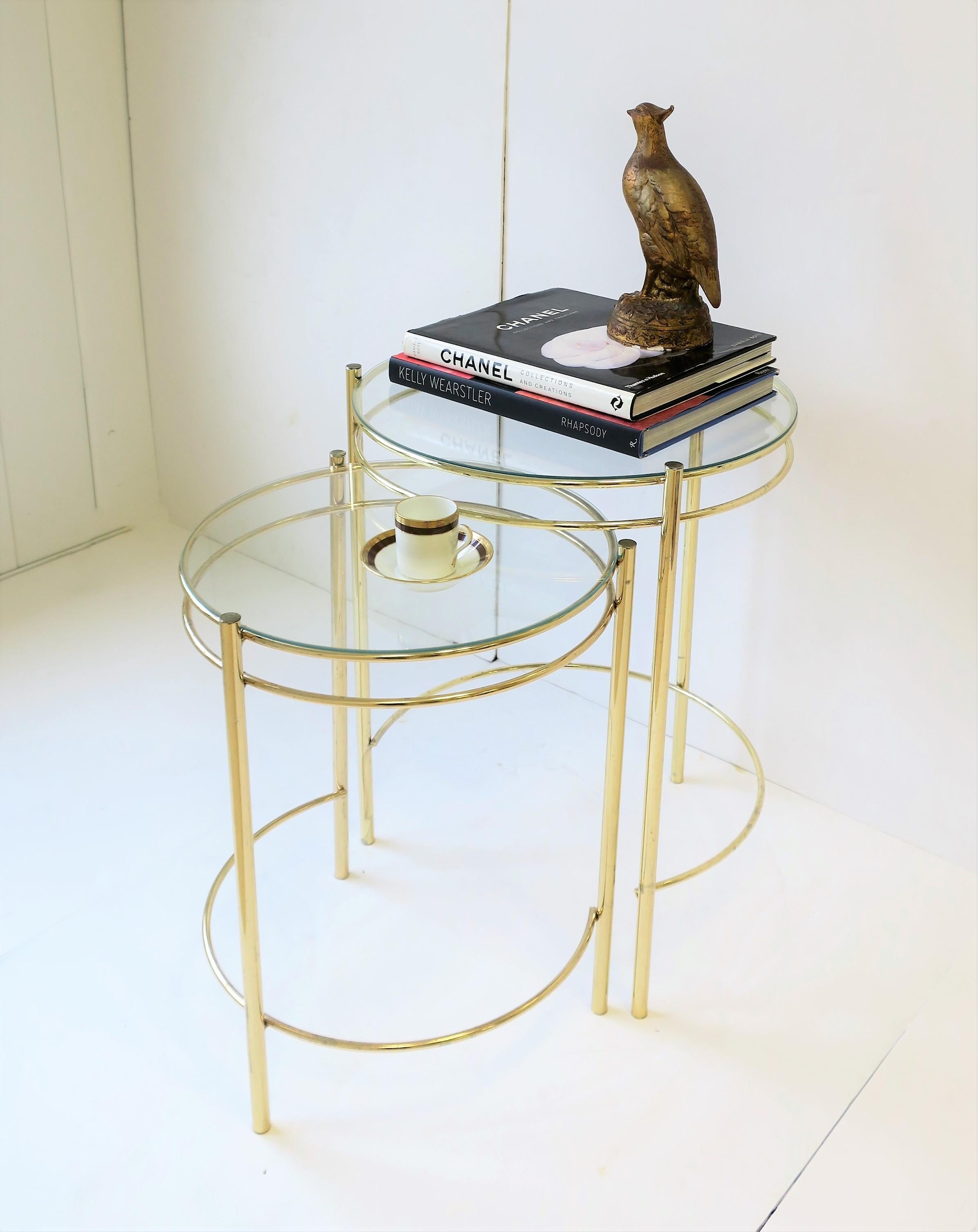 round glass nesting tables