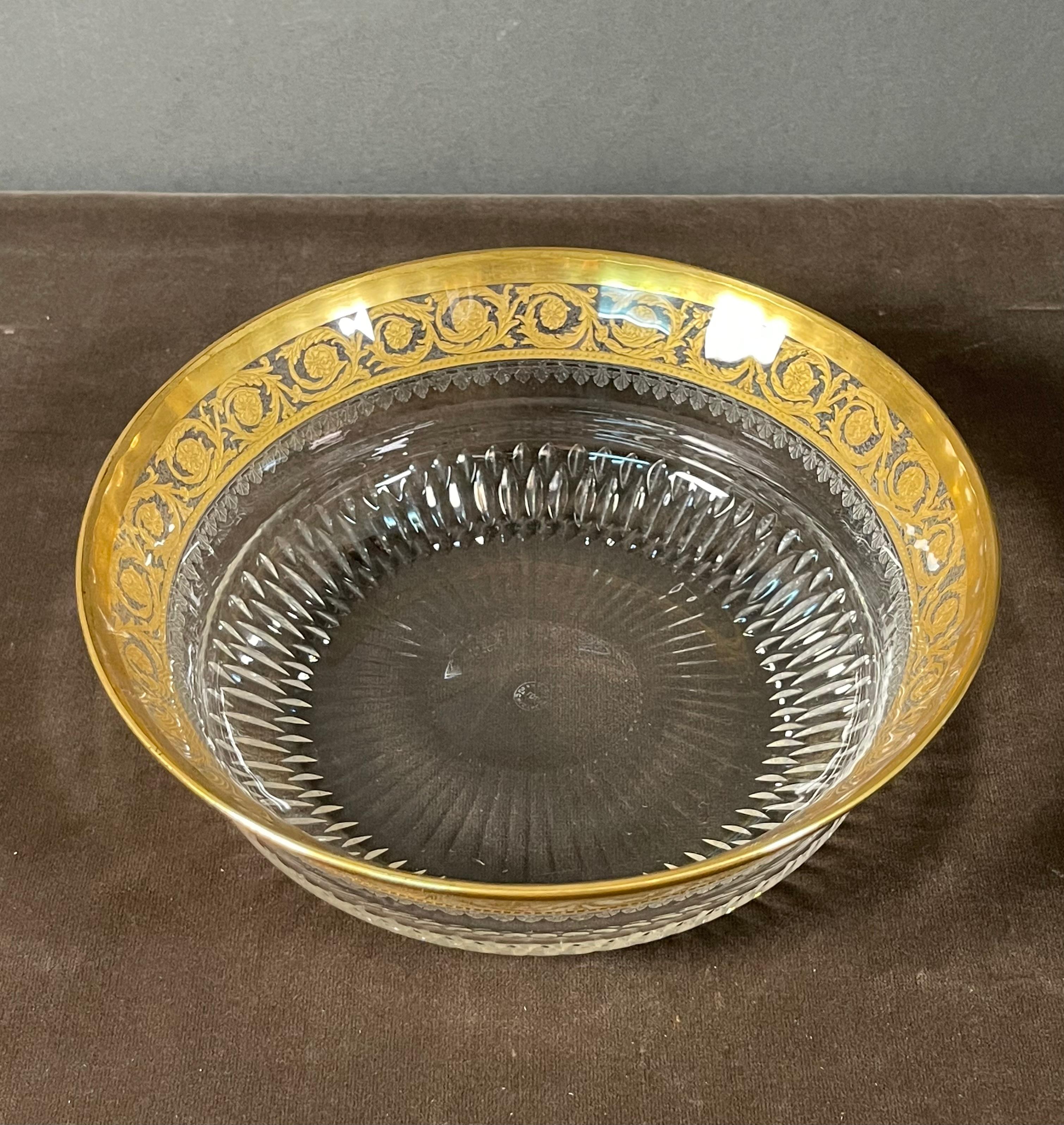 Set Saint Louis firmato Centrotavola in cristallo di metà secolo in vendita 4