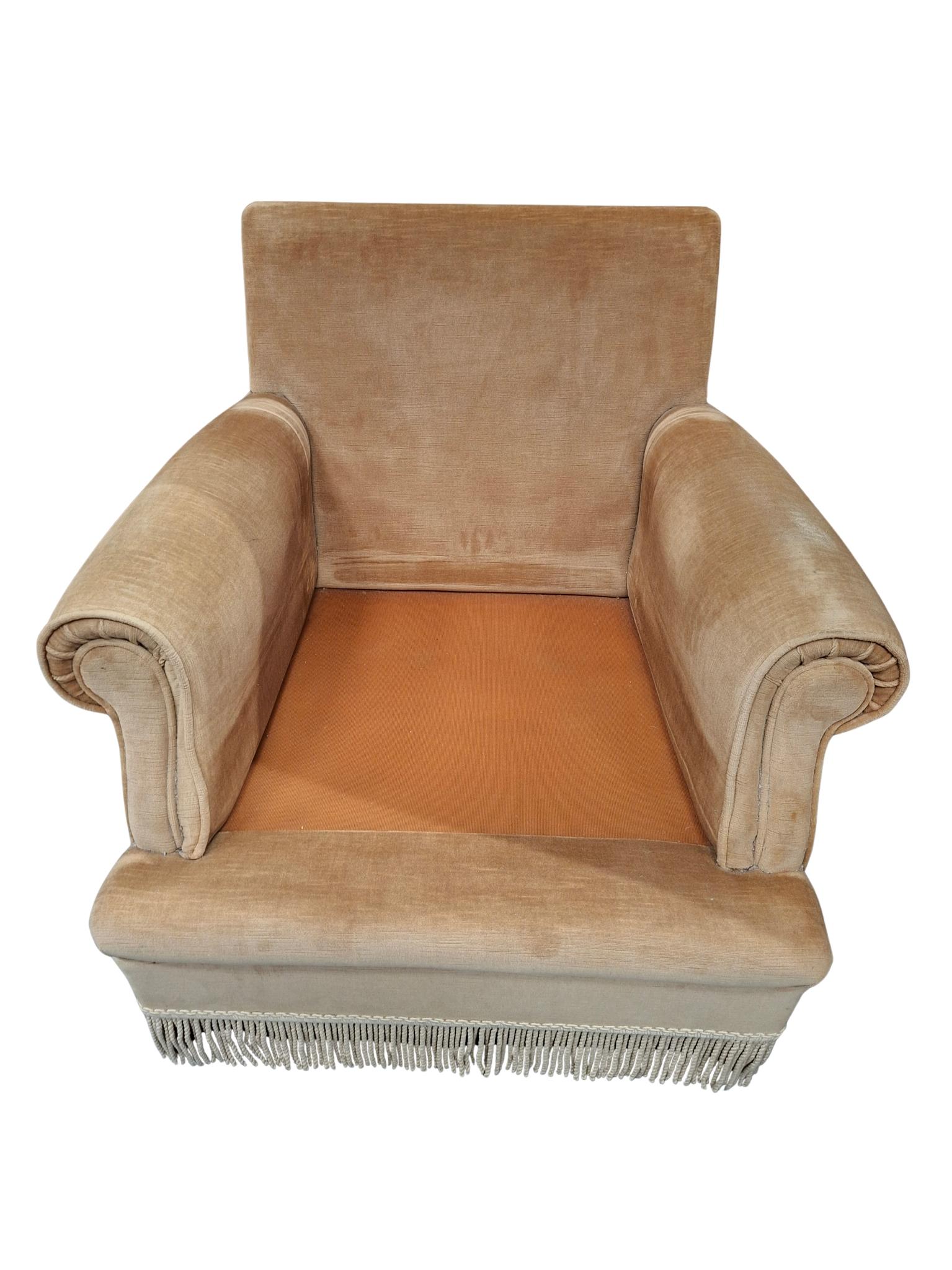 Juego de salón de chenilla de los años 70 con flecos decorativos en venta 2