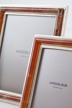 JUEGO SALTA Marcos de fotos, Ónix negro y plata alpaca