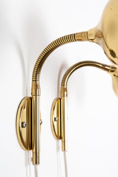 Set Scandinavian Brass Wall lamps