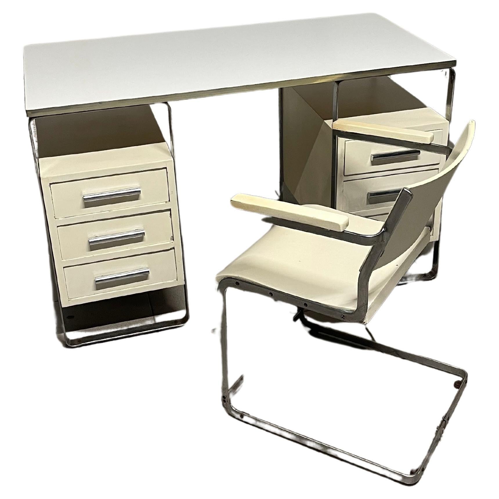 1930s chair desk set belonged to doctor's office