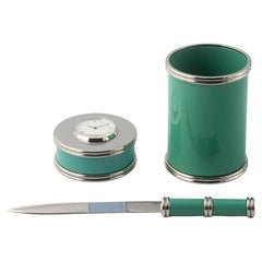 GIADA modern style writing desk set: pen holder clock-paperweight paper cutter