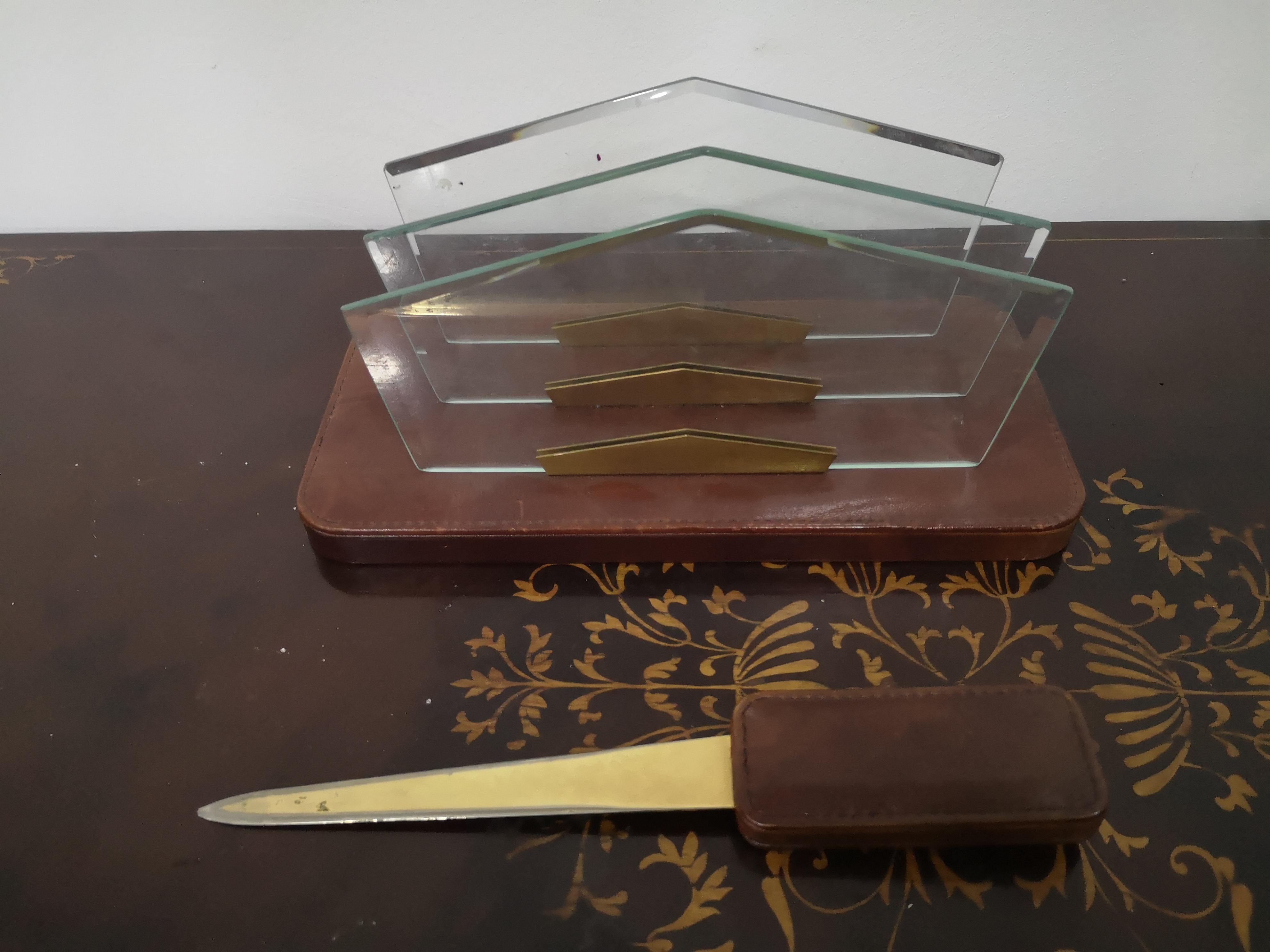 Vintage Fountain Art Style Desk Set 1970s In Excellent Condition For Sale In Catania, IT
