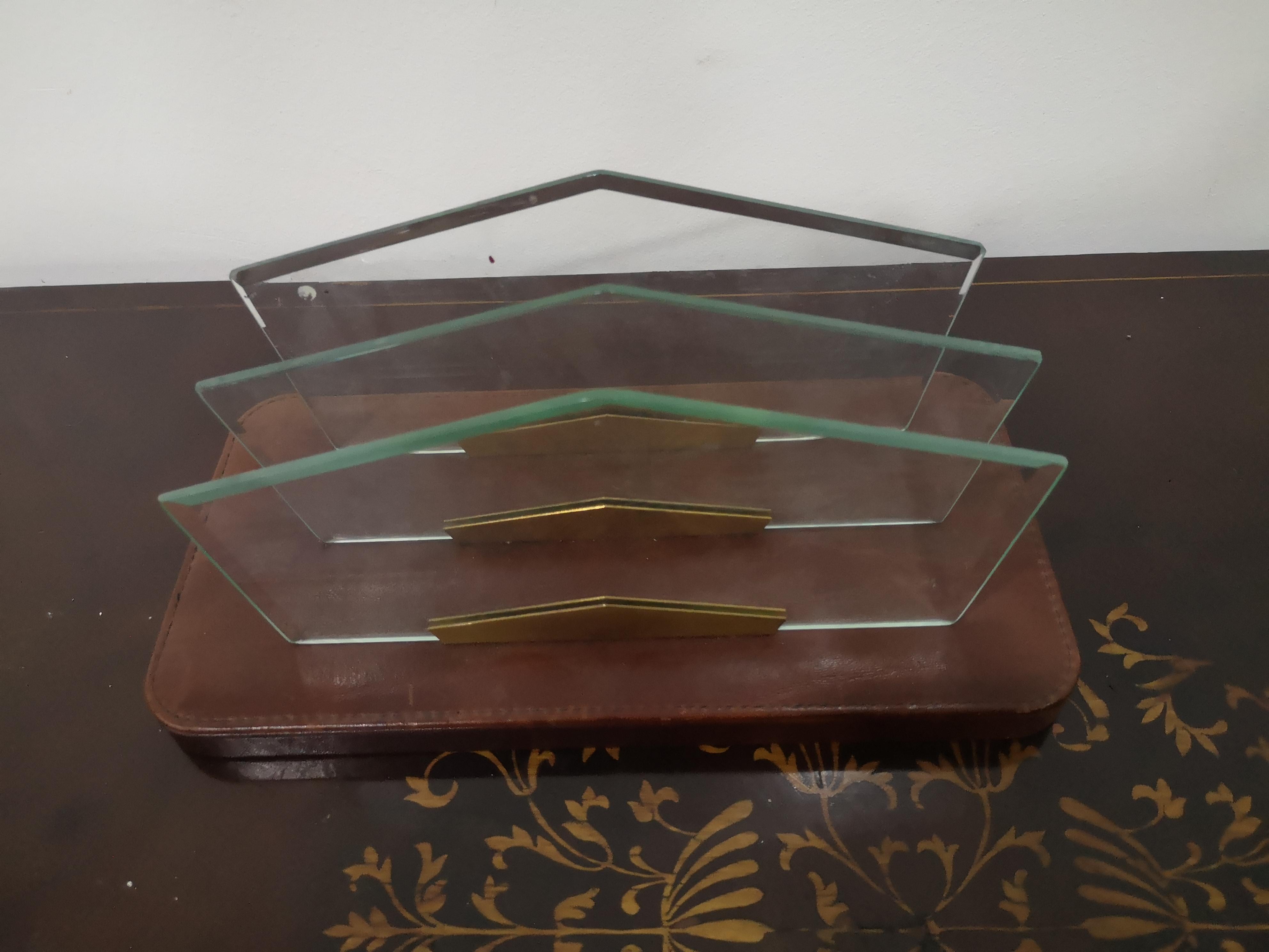 Mid-20th Century Set Scrivania Vintage Stile Fontana Arte anni 70 in vendita