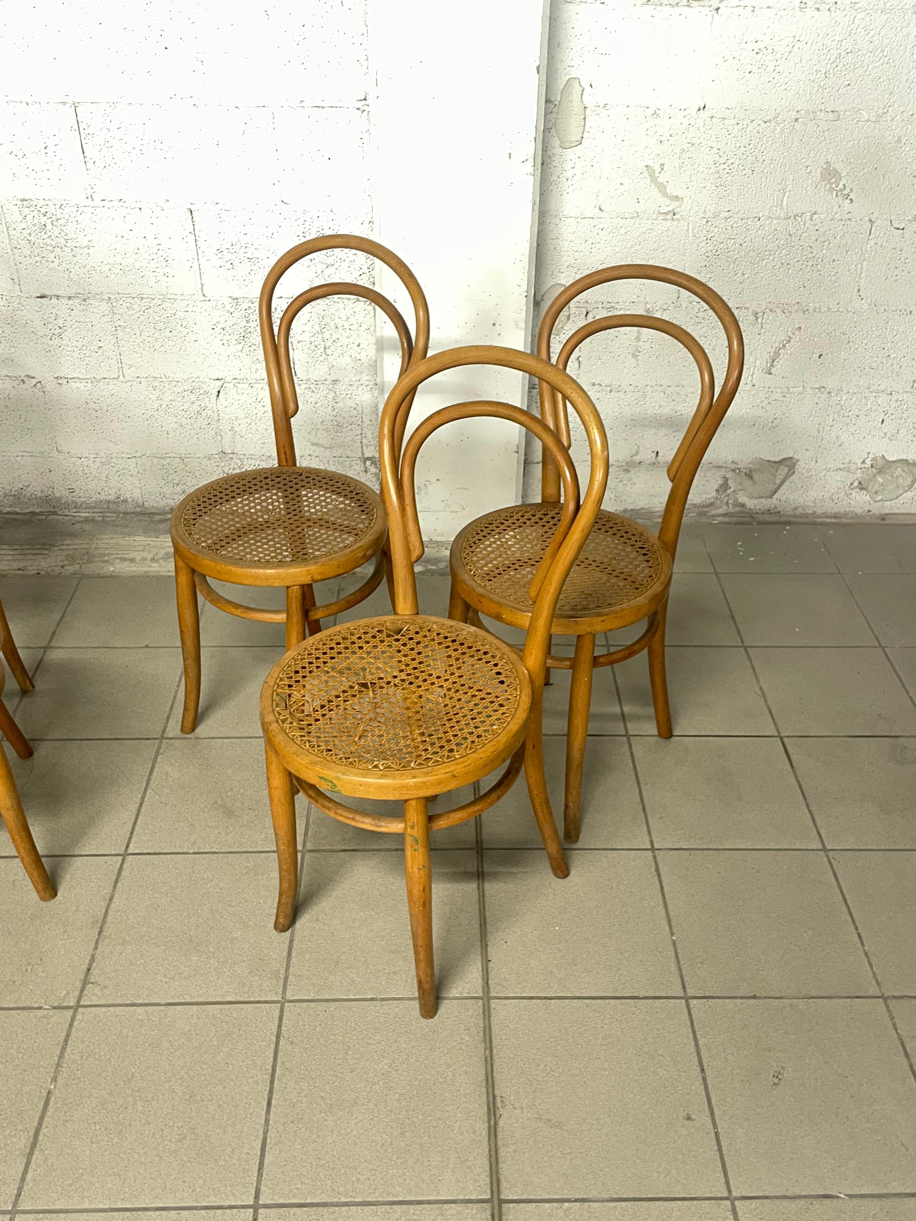 Set sedie prima metà del '900 marchiate JOSIAS EISSLER & SOHNE WIEN in vendita 3
