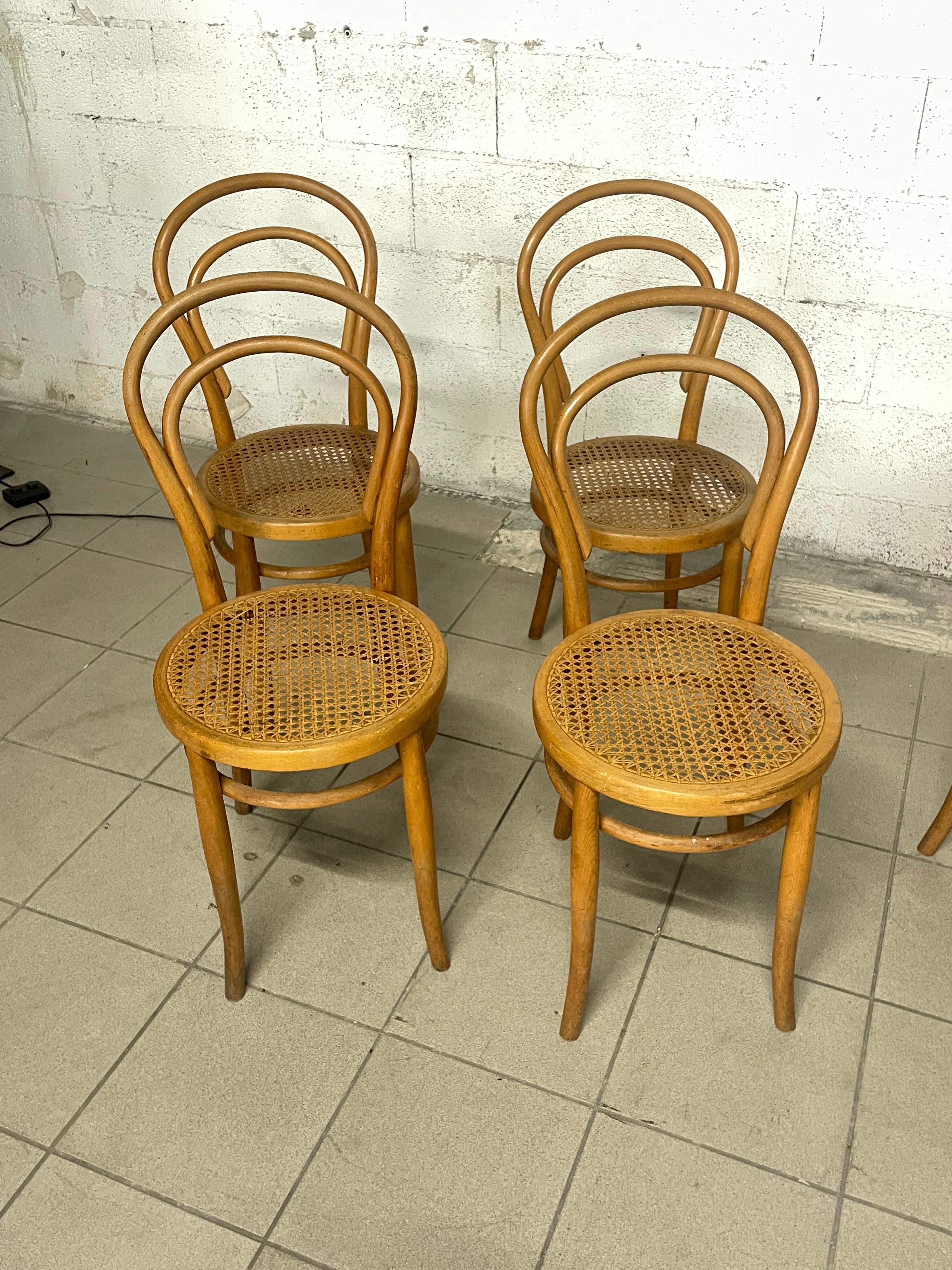 Set sedie prima metà del '900 marchiate JOSIAS EISSLER & SOHNE WIEN in vendita 4