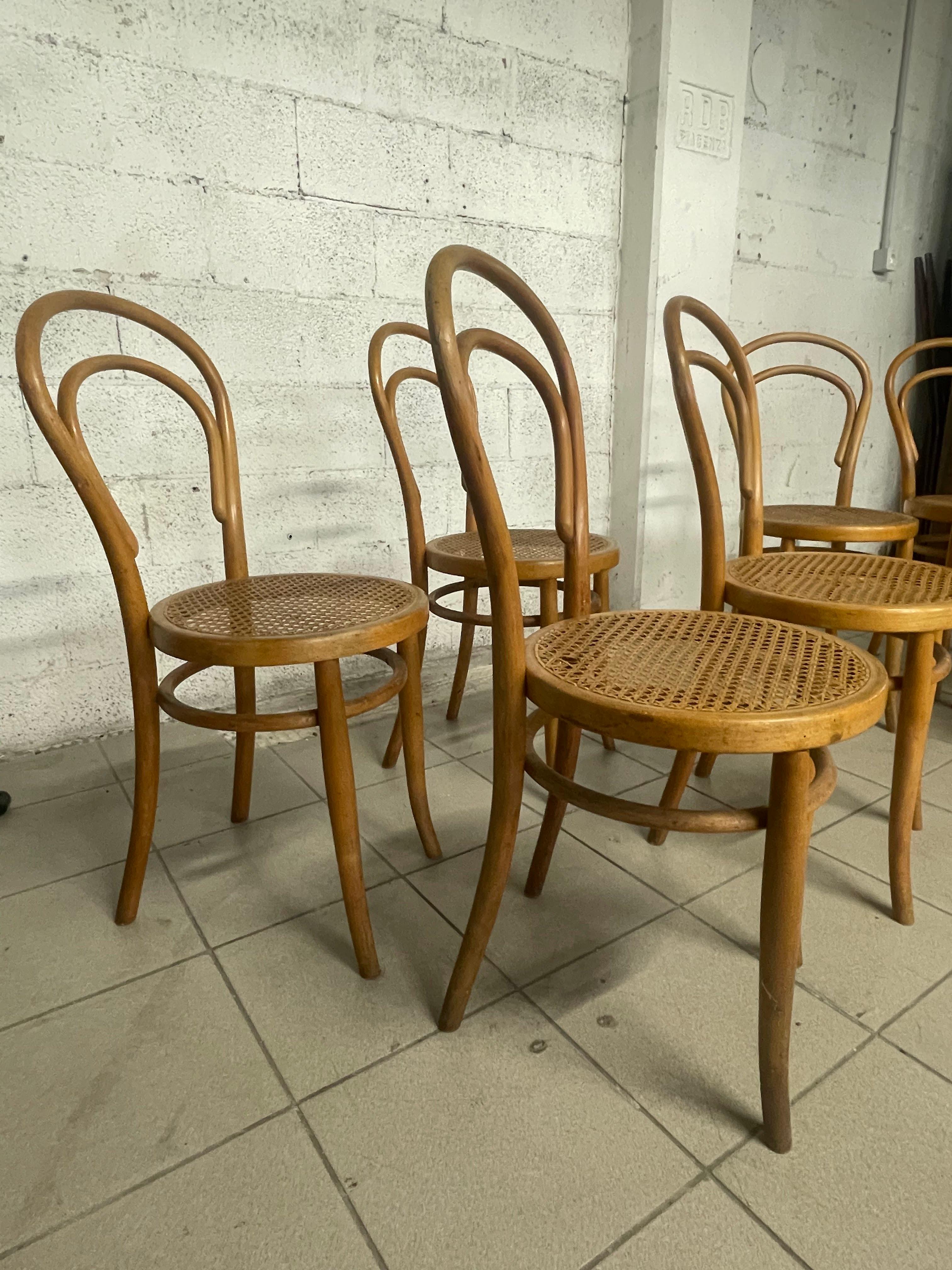 Set sedie prima metà del '900 marchiate JOSIAS EISSLER & SOHNE WIEN in vendita 5
