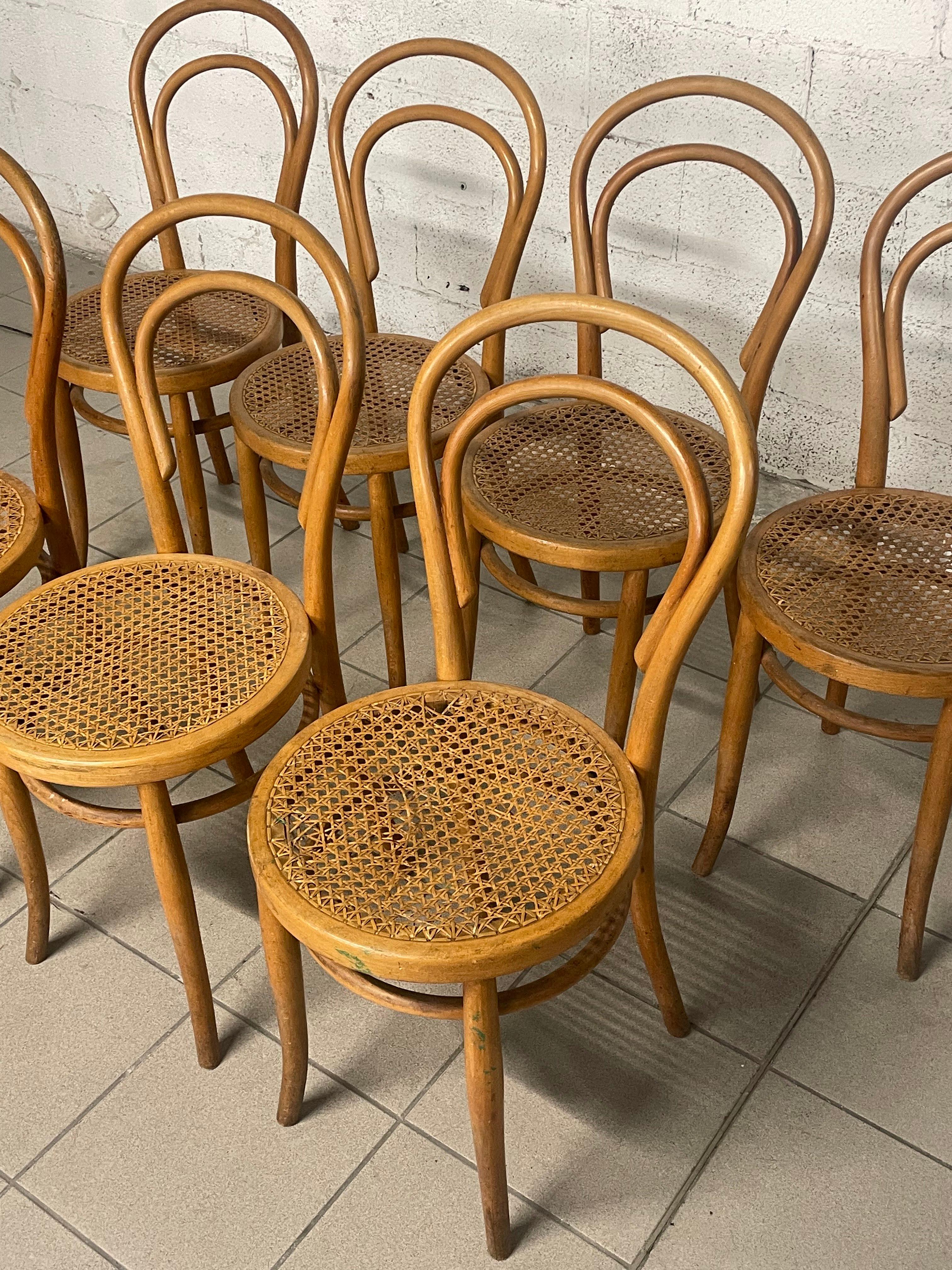 Set sedie prima metà del '900 marchiate JOSIAS EISSLER & SOHNE WIEN In condizioni buone in vendita a SAN PIETRO MOSEZZO, NO