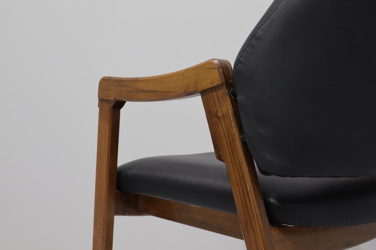 Set Sei Ico Parisi Sedie/Poltrone per Cassina Modl 814 in Pelle in vendita 14