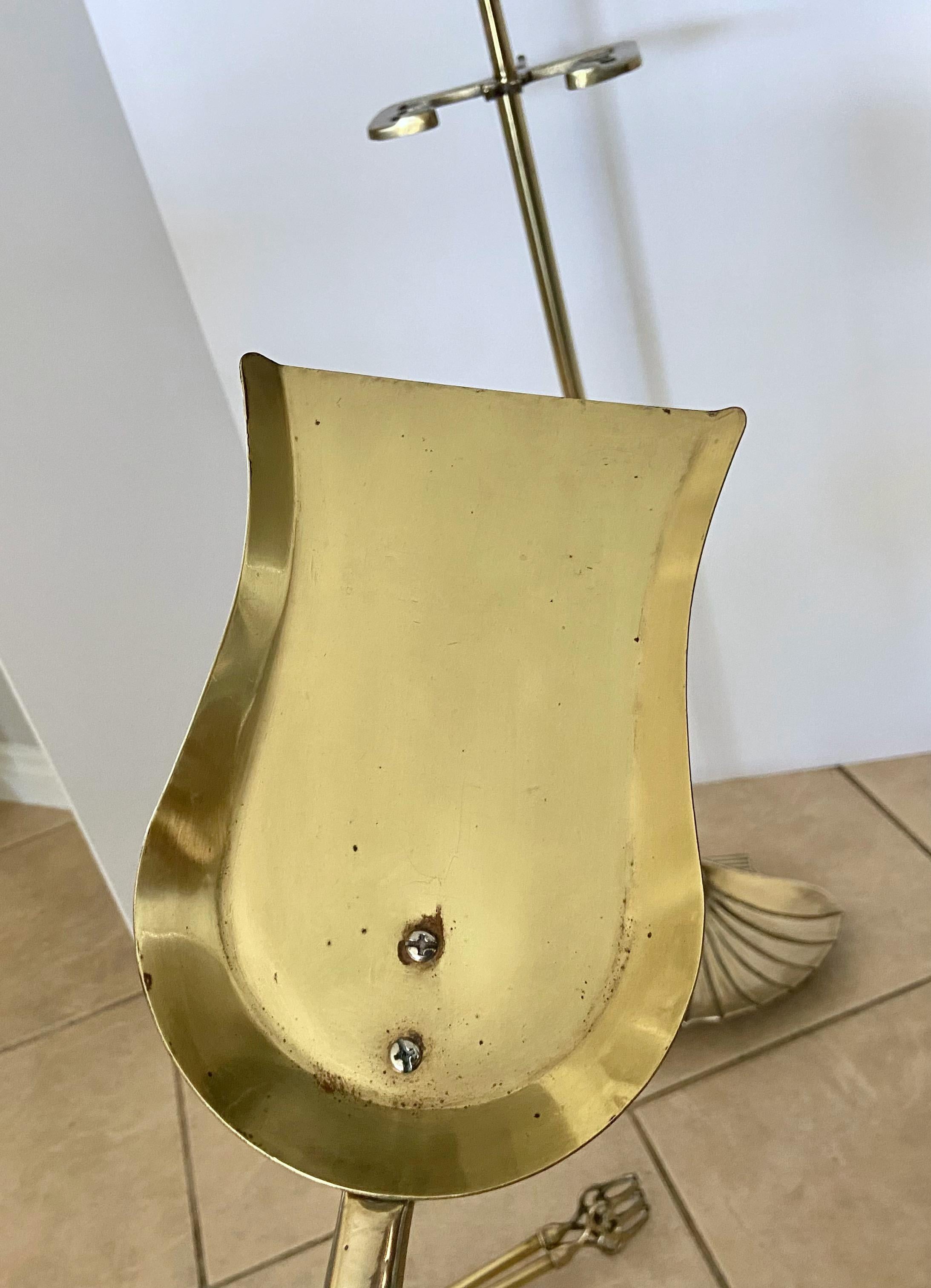 Set Shell Brass Clam Fireplace Tool Set 6