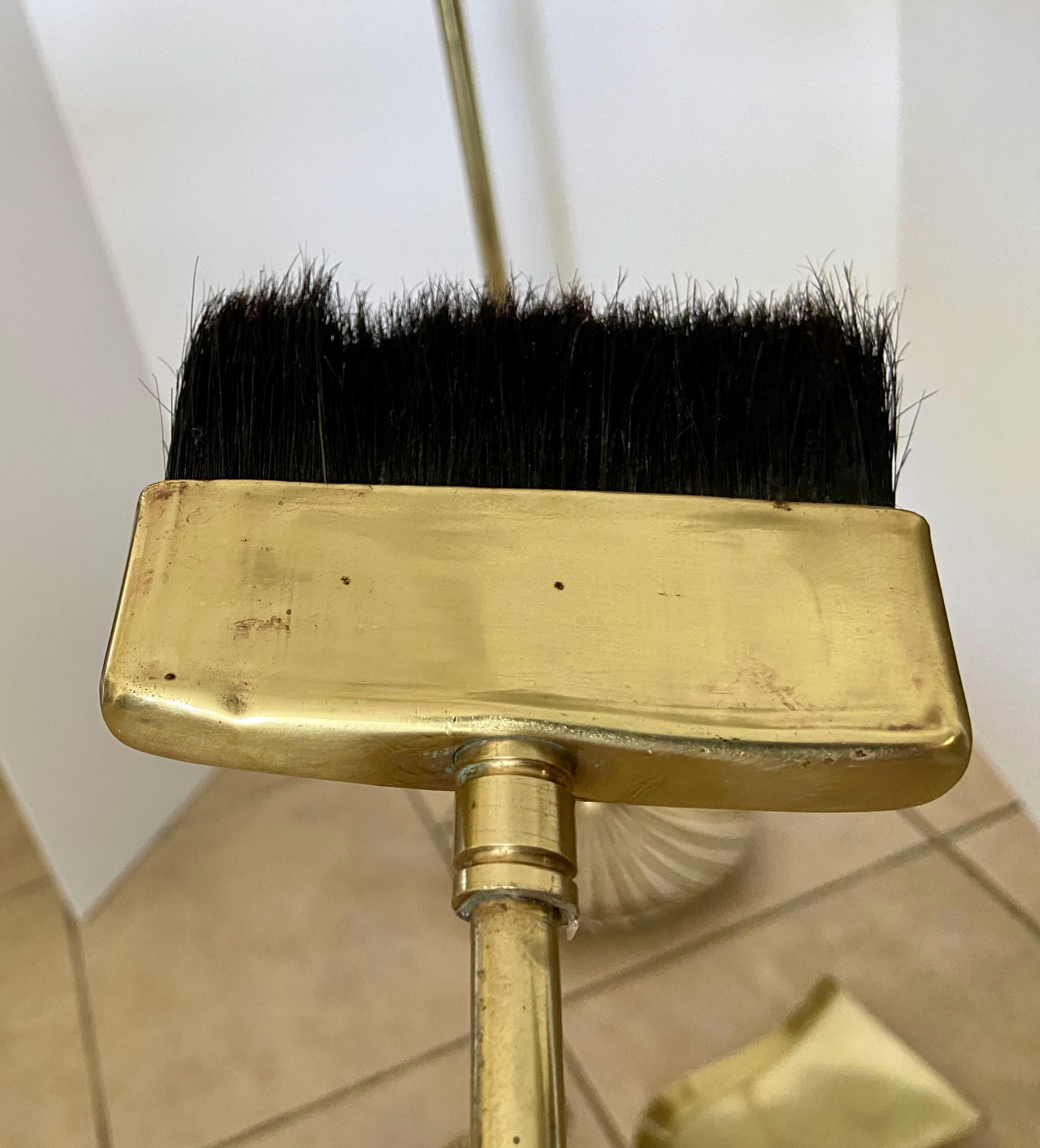 Set Shell Brass Clam Fireplace Tool Set 8