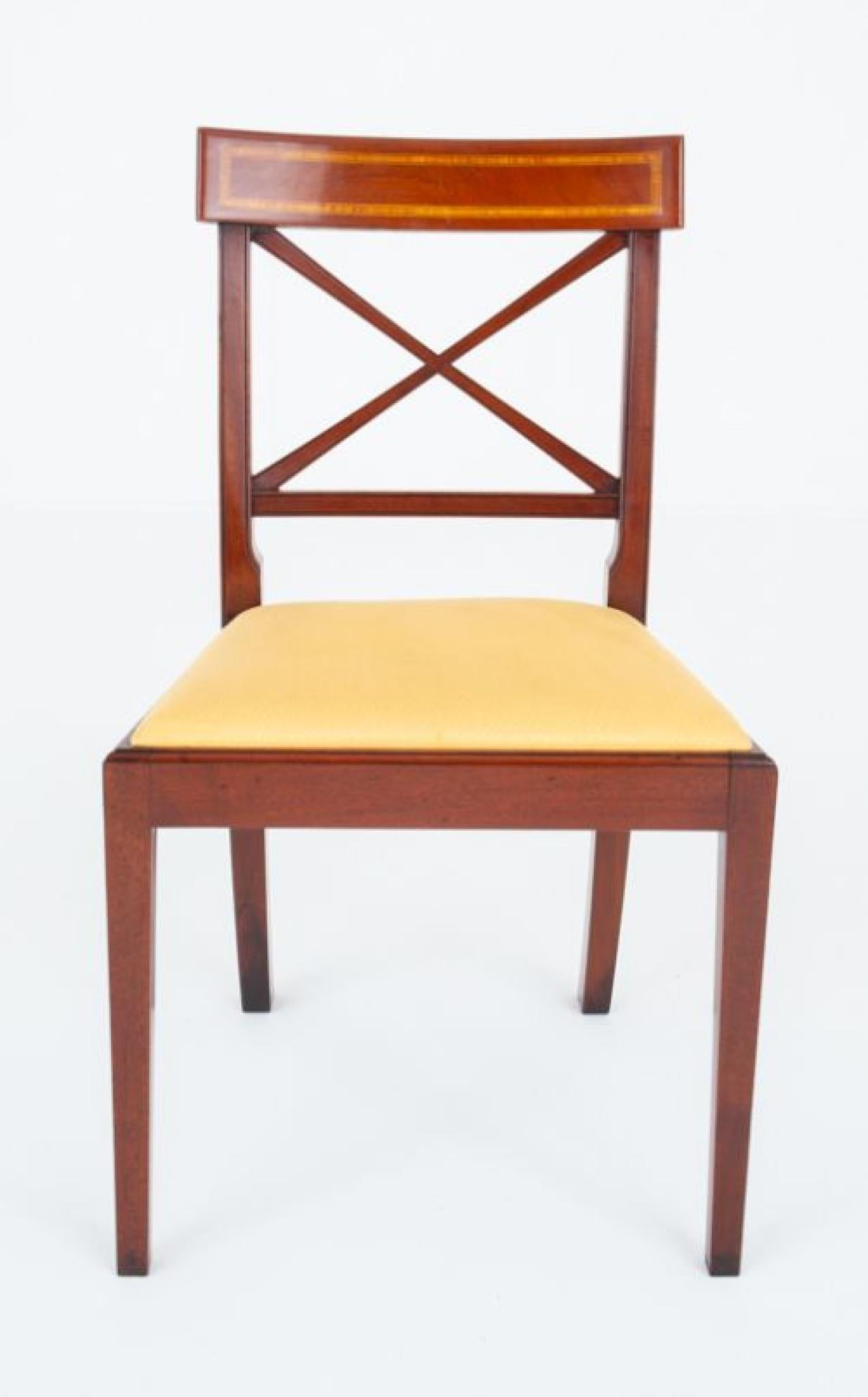 Set Sheraton Dining Chairs Mahogany Revive Bon état - En vente à Potters Bar, GB