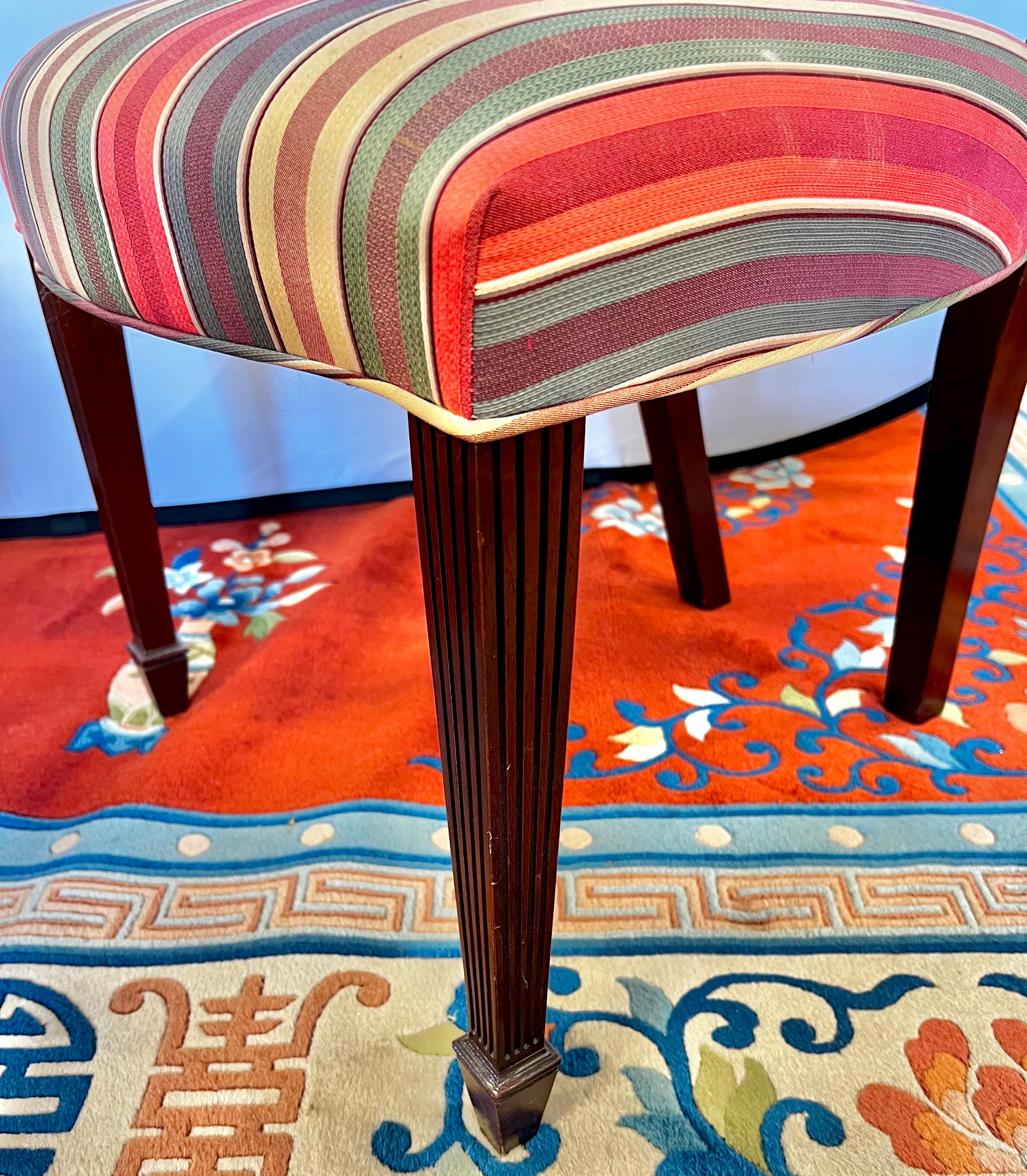Set Six Baker Furniture Historic Charleston Mahogany Shield Back Dining Chairs In Good Condition In West Hartford, CT