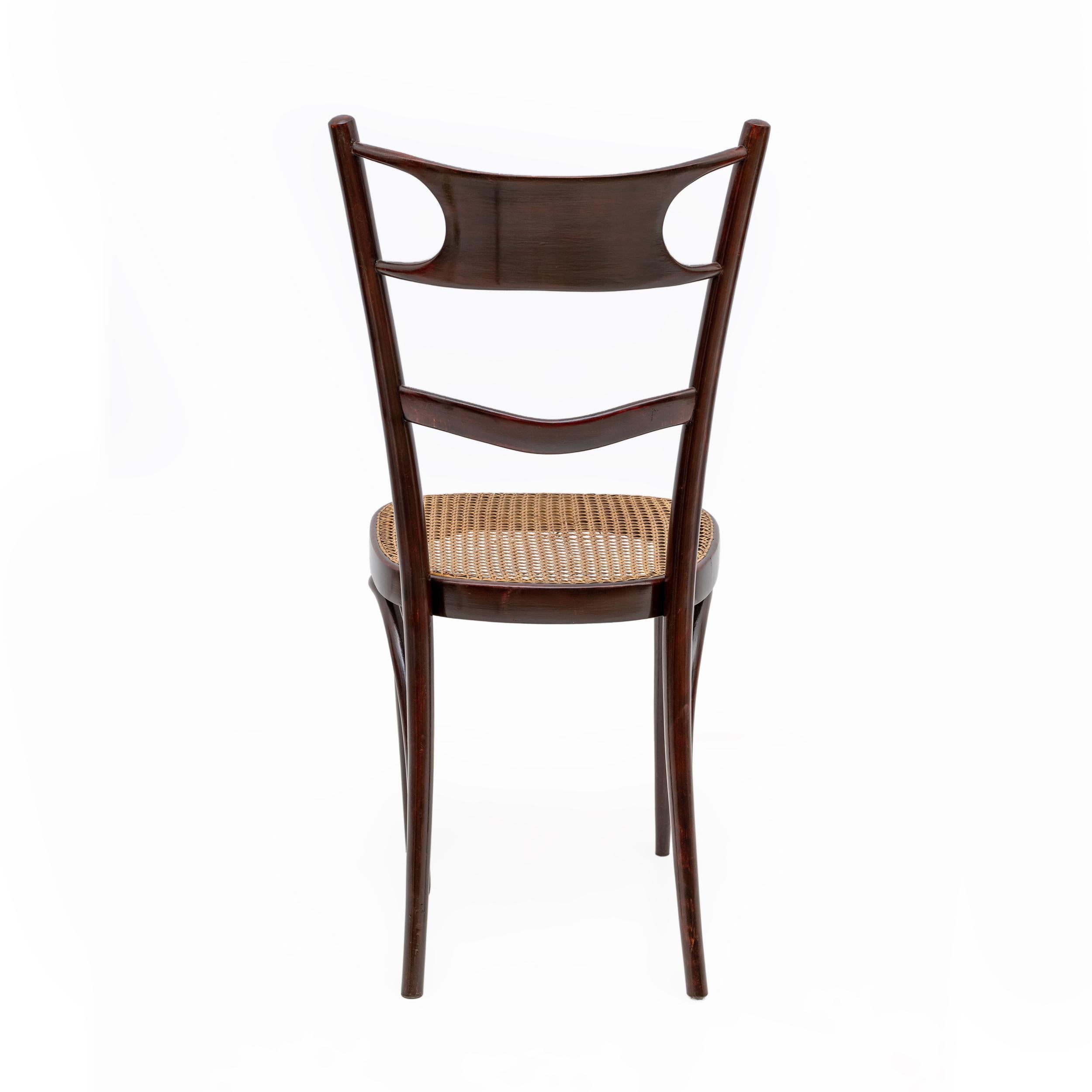 Set aus sechs neapolitanischen Thonet-Stühlen aus gebogener Buche aus dem frühen 20. Jahrhundert Sautto & Liberale im Angebot 3