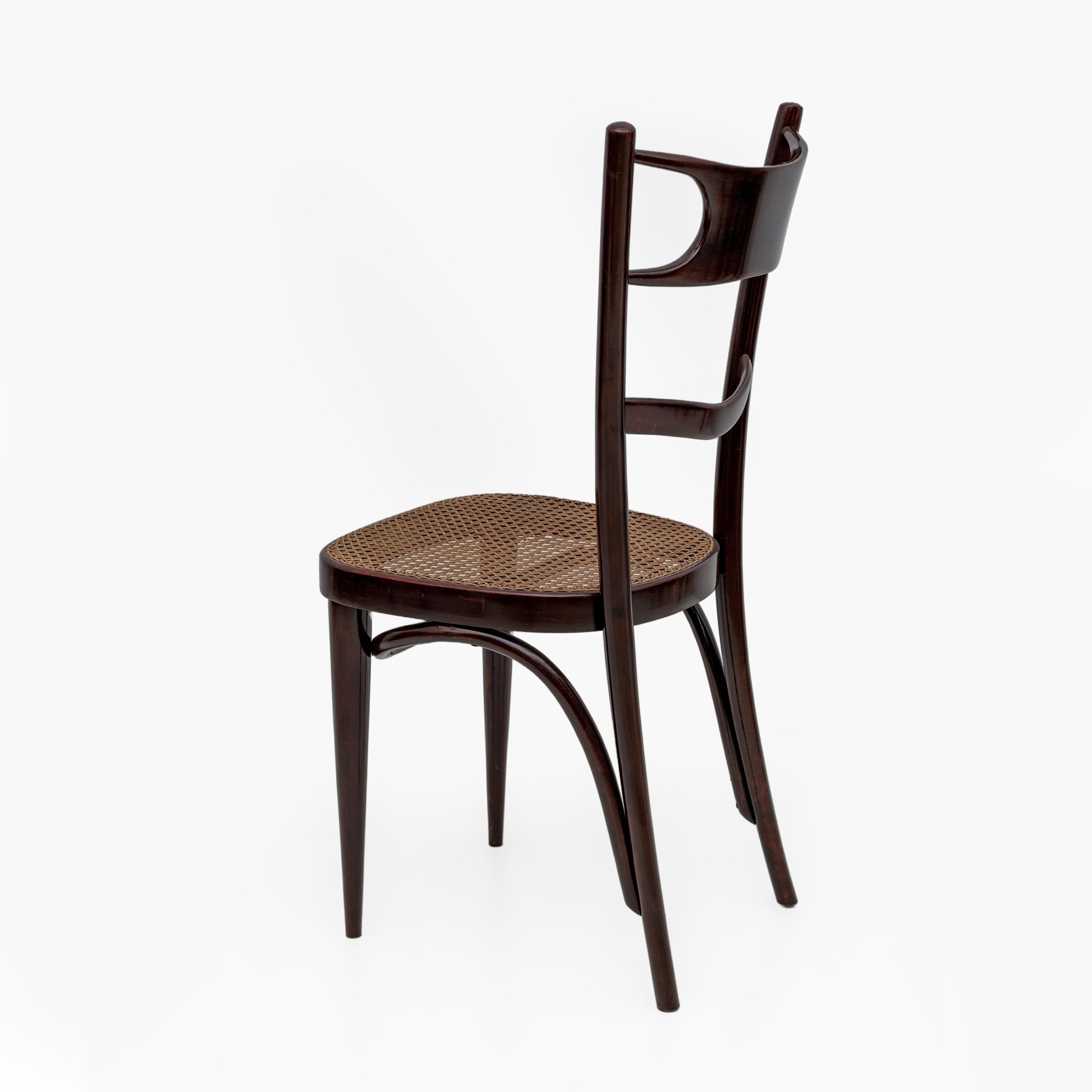 Set aus sechs neapolitanischen Thonet-Stühlen aus gebogener Buche aus dem frühen 20. Jahrhundert Sautto & Liberale im Angebot 4