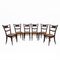 Set di sei sedie Thonet in faggio curvato napoletane dei primi del Novecento Sautto & Liberale